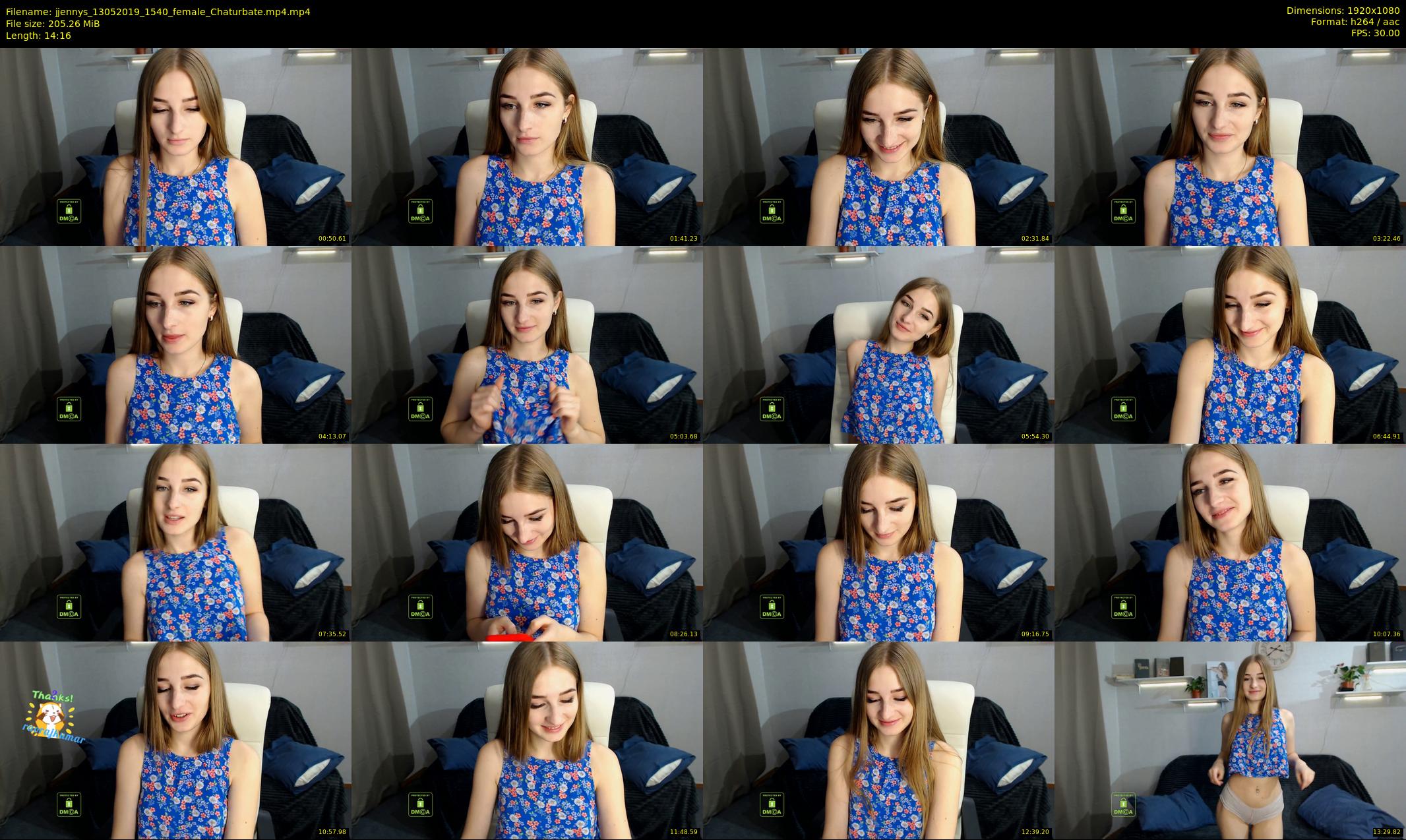 jjennys — 15 minute Chaturbate female cam show recording, 1080p, May 13, 2019