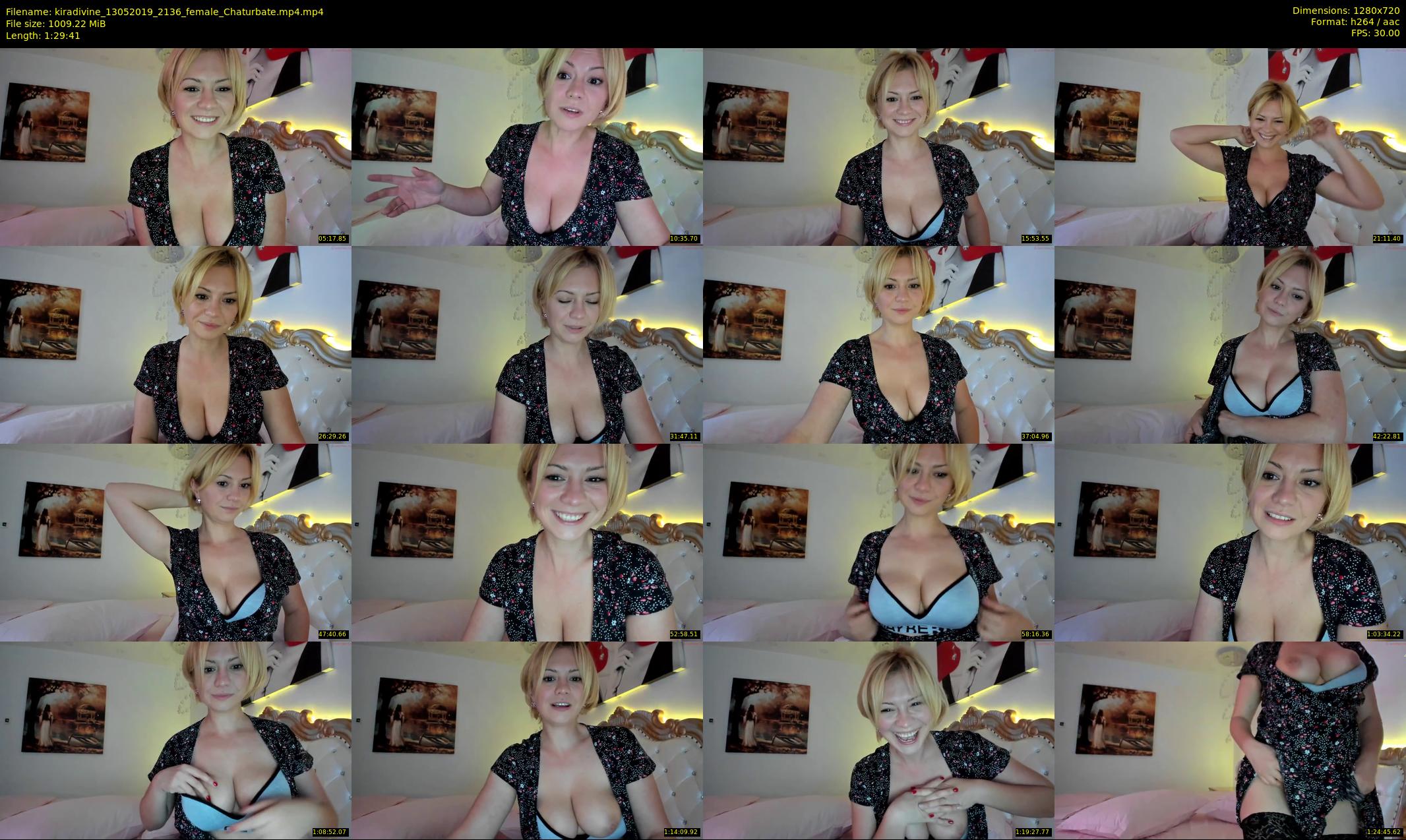 kiradivine — 90 minute Chaturbate female cam show recording, 720p, May 13, 2019