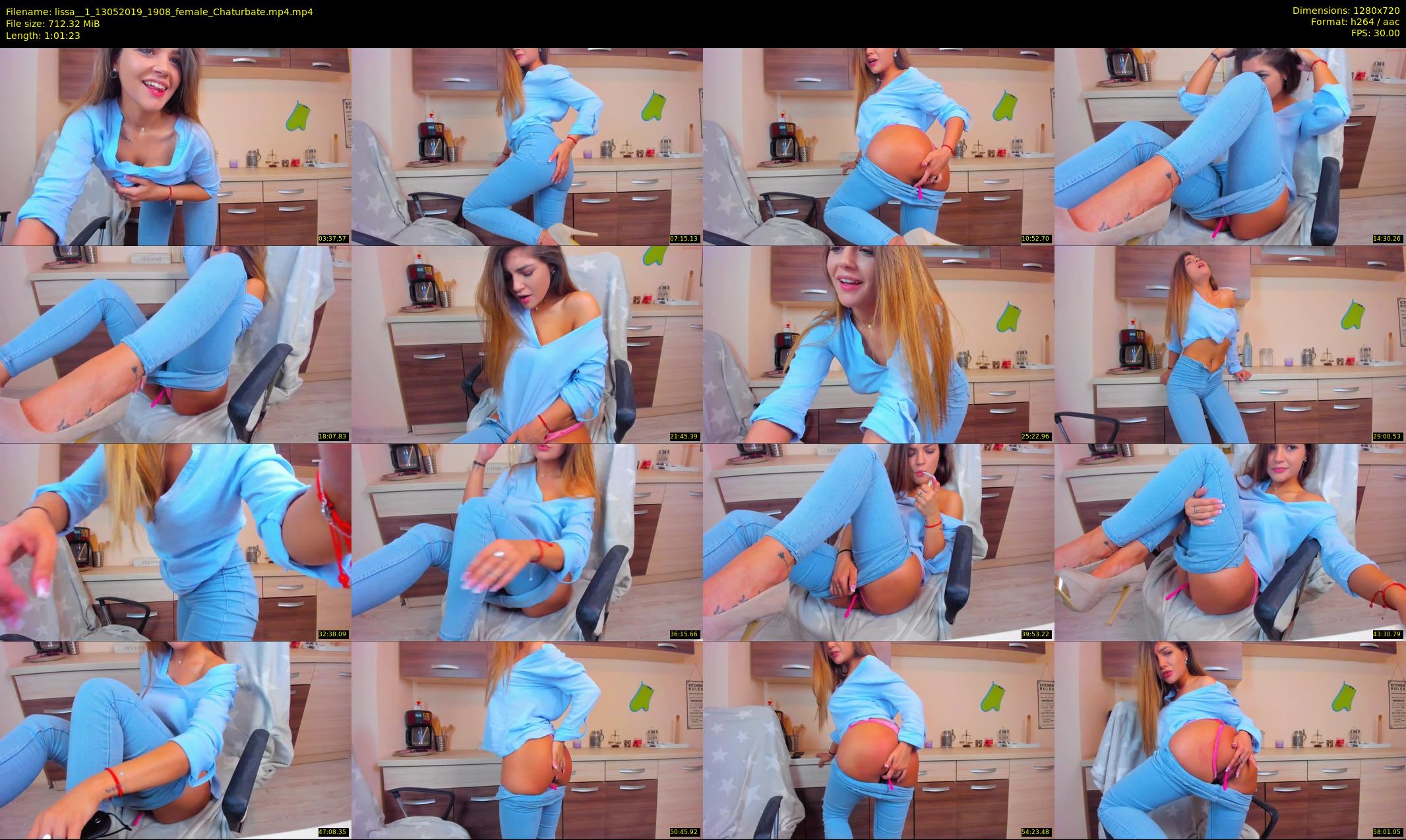 lissa__1 — 62 minute Chaturbate female cam show recording, 720p, May 13, 2019