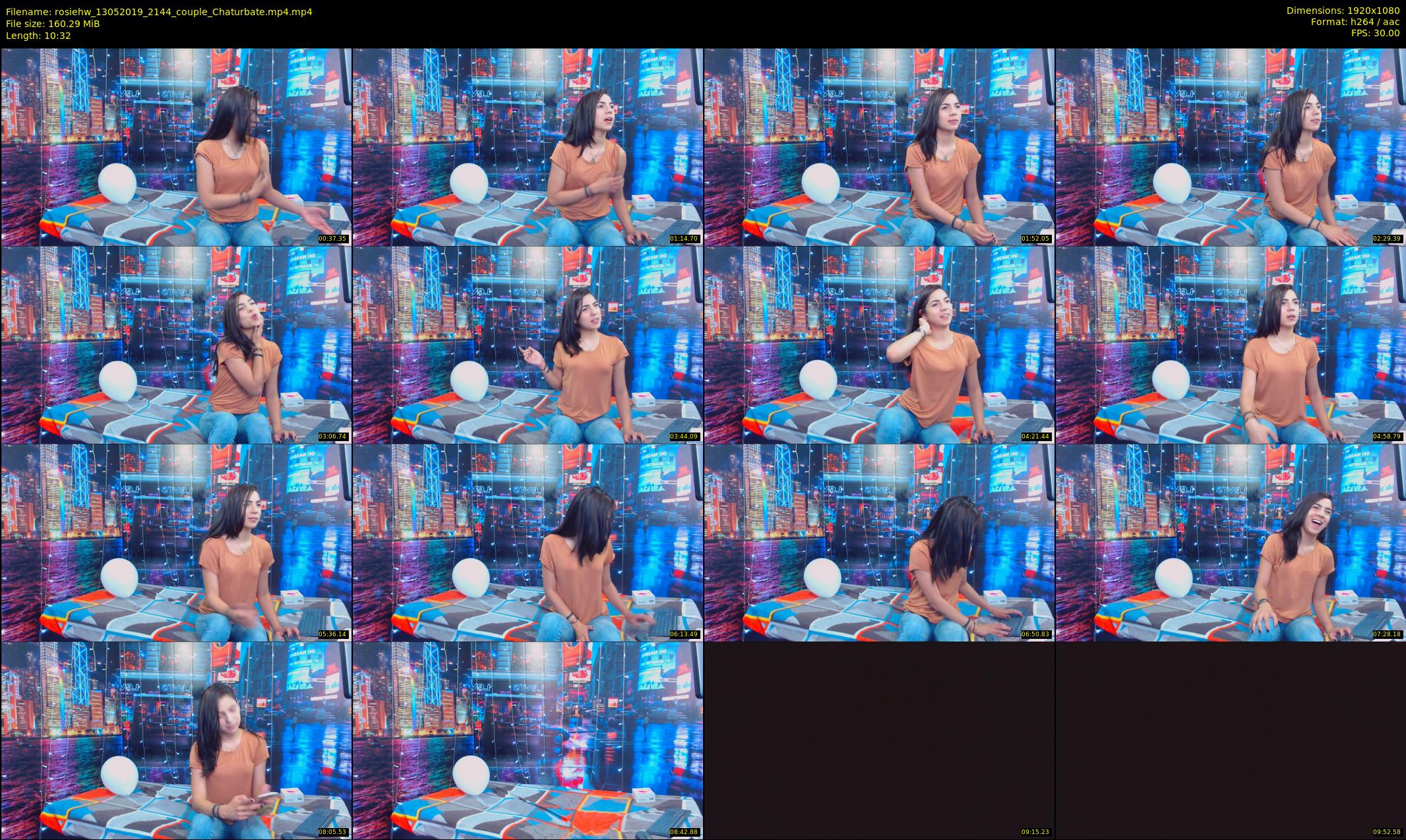 rosiehw — 11 minute Chaturbate couple cam show recording, 1080p, May 13, 2019