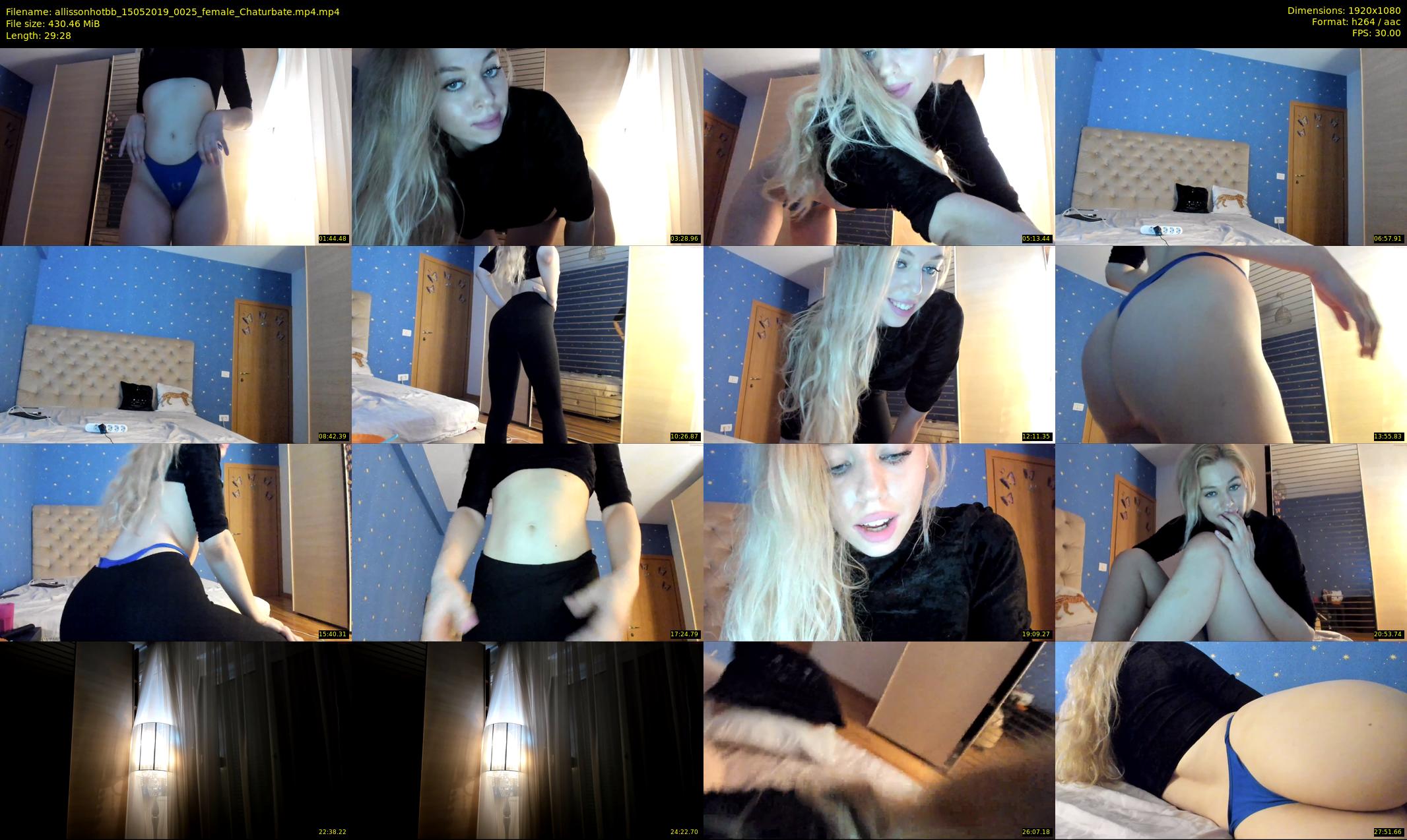 allissonhotbb — 30 minute Chaturbate female cam show recording, 1080p, May 15, 2019