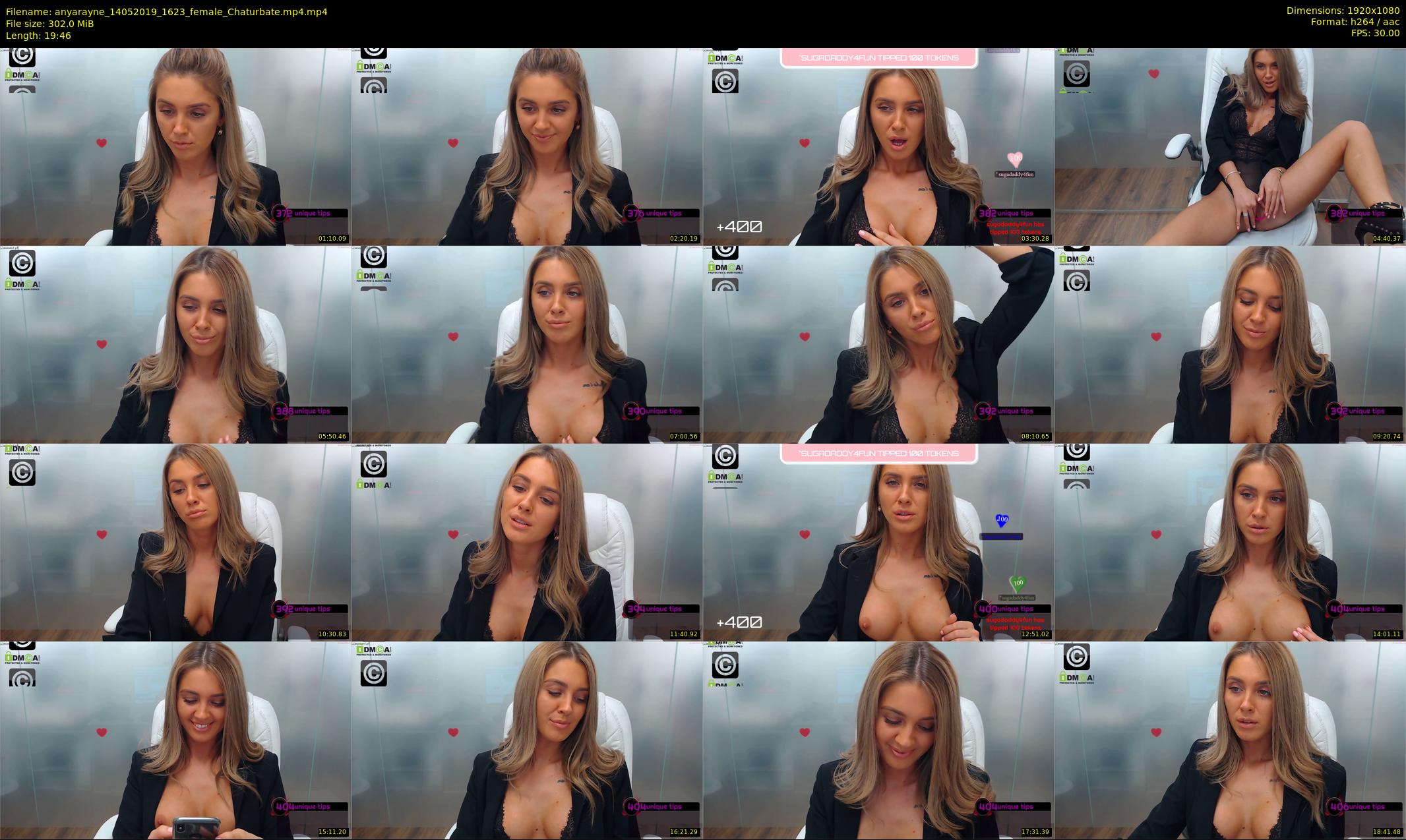 anyarayne — 20 minute Chaturbate female cam show recording, 1080p, May 14, 2019