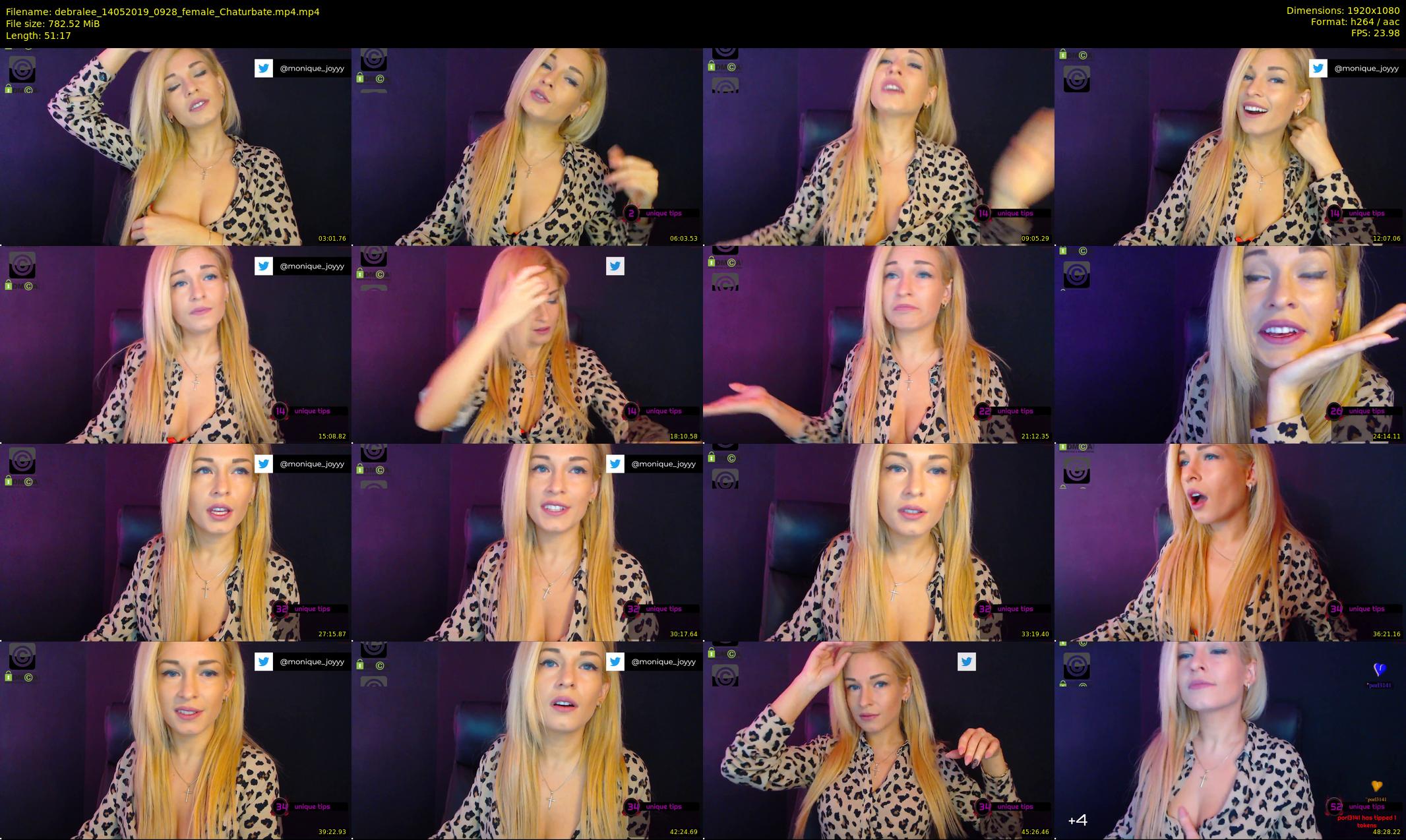 debralee — 52 minute Chaturbate female cam show recording, 1080p, May 14, 2019