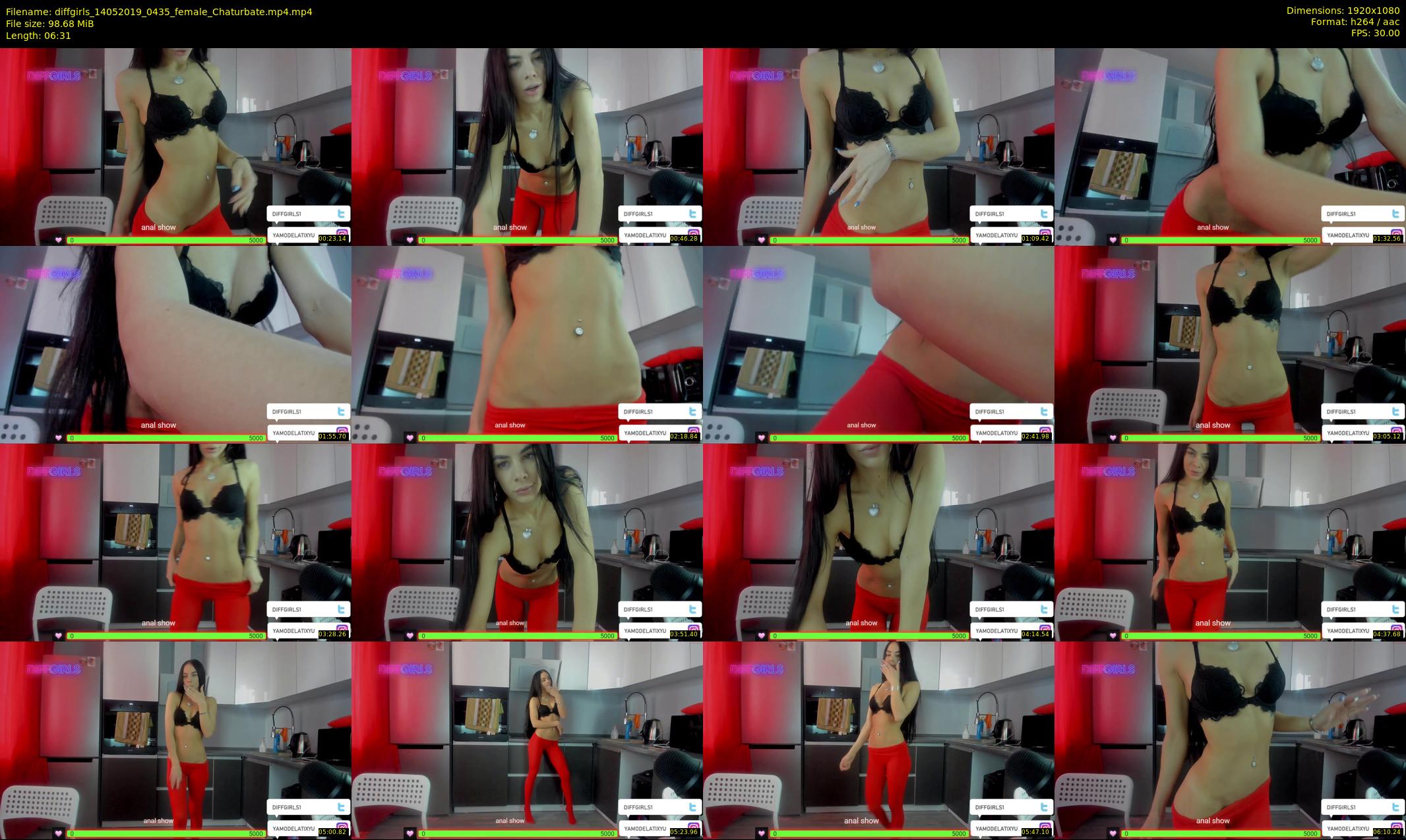 diffgirls — 7 minute Chaturbate female cam show recording, 1080p, May 14, 2019