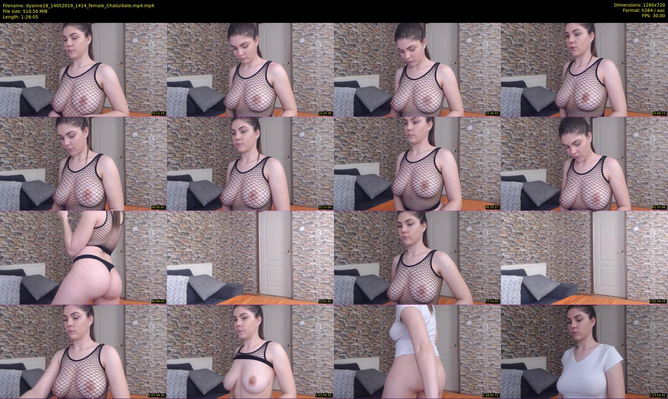 dyanne18 — 89 minute Chaturbate female cam show recording, 720p, May 14, 2019