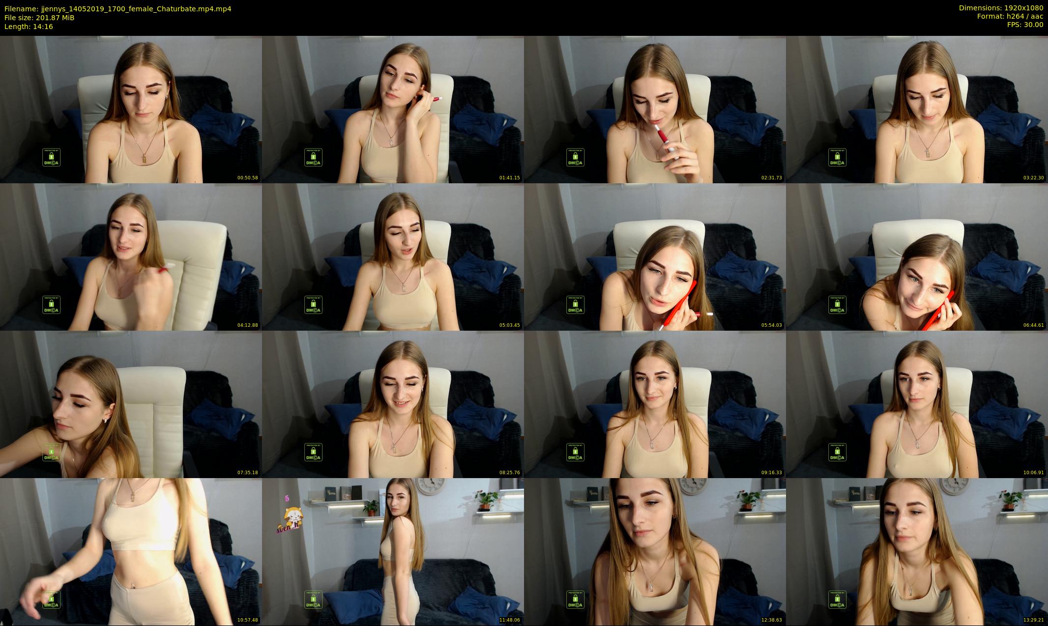 jjennys — 15 minute Chaturbate female cam show recording, 1080p, May 14, 2019