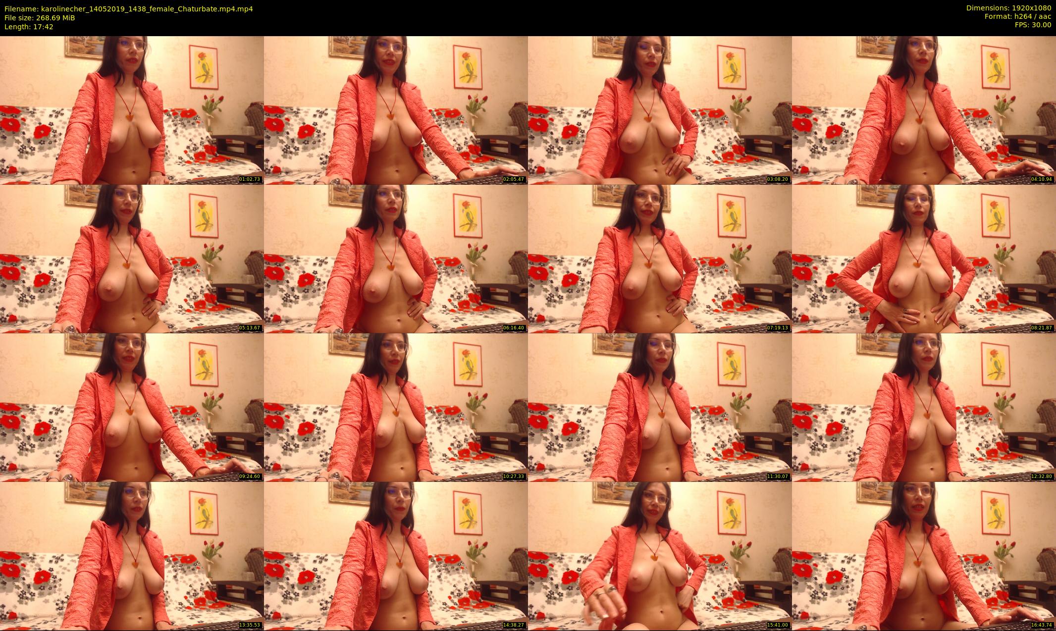 karolinecher — 18 minute Chaturbate female cam show recording, 1080p, May 14, 2019