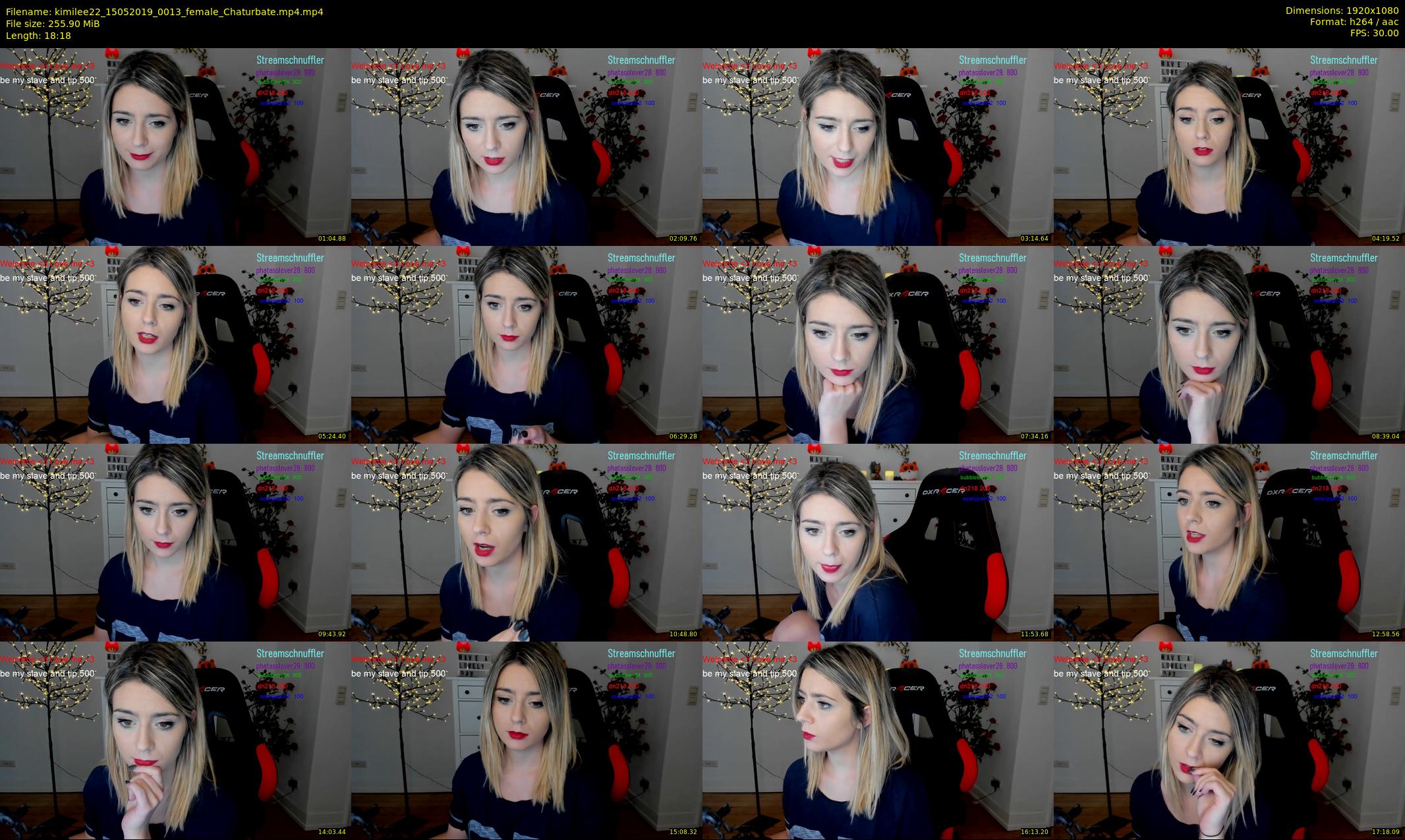 kimilee22 — 19 minute Chaturbate female cam show recording, 1080p, May 15, 2019