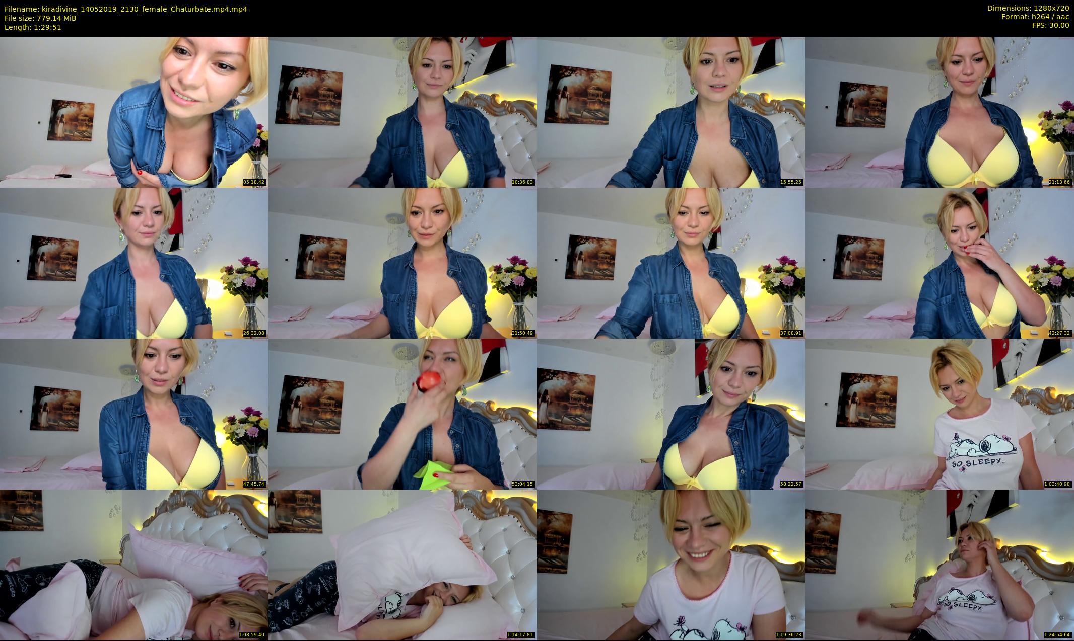 kiradivine — 90 minute Chaturbate female cam show recording, 720p, May 14, 2019