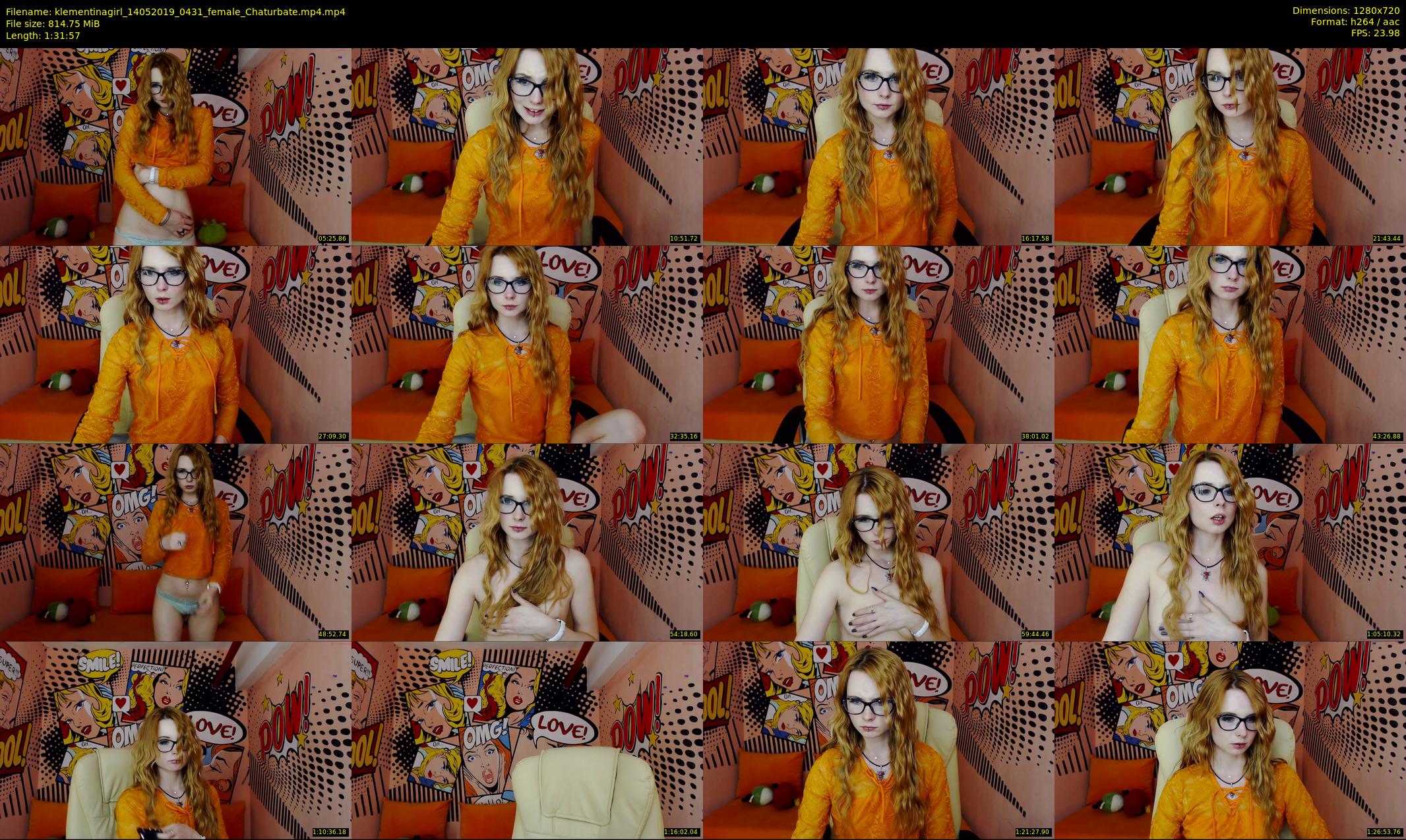 klementinagirl — 92 minute Chaturbate female cam show recording, 720p, May 14, 2019