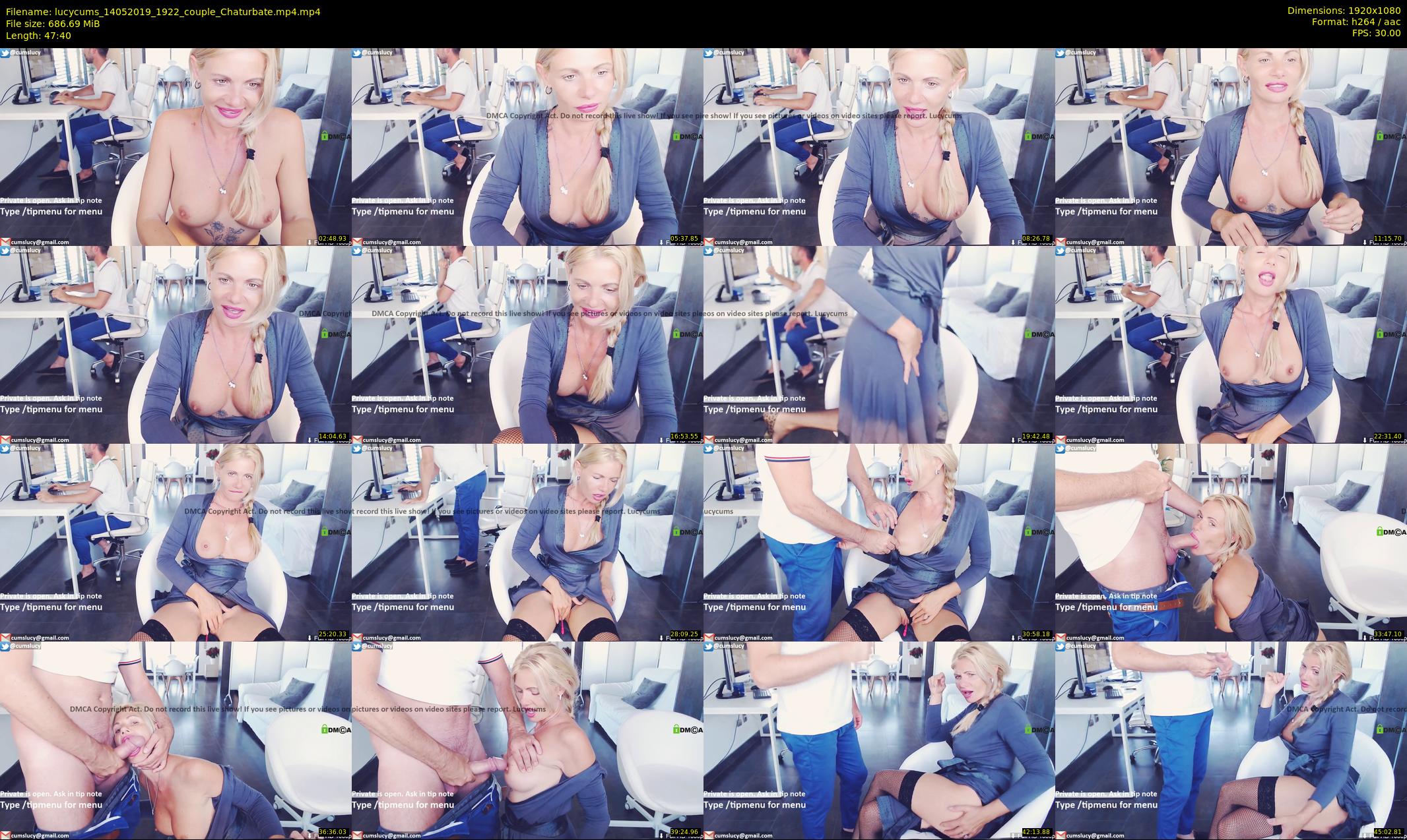 lucycums — 48 minute Chaturbate couple cam show recording, 1080p, May 14, 2019