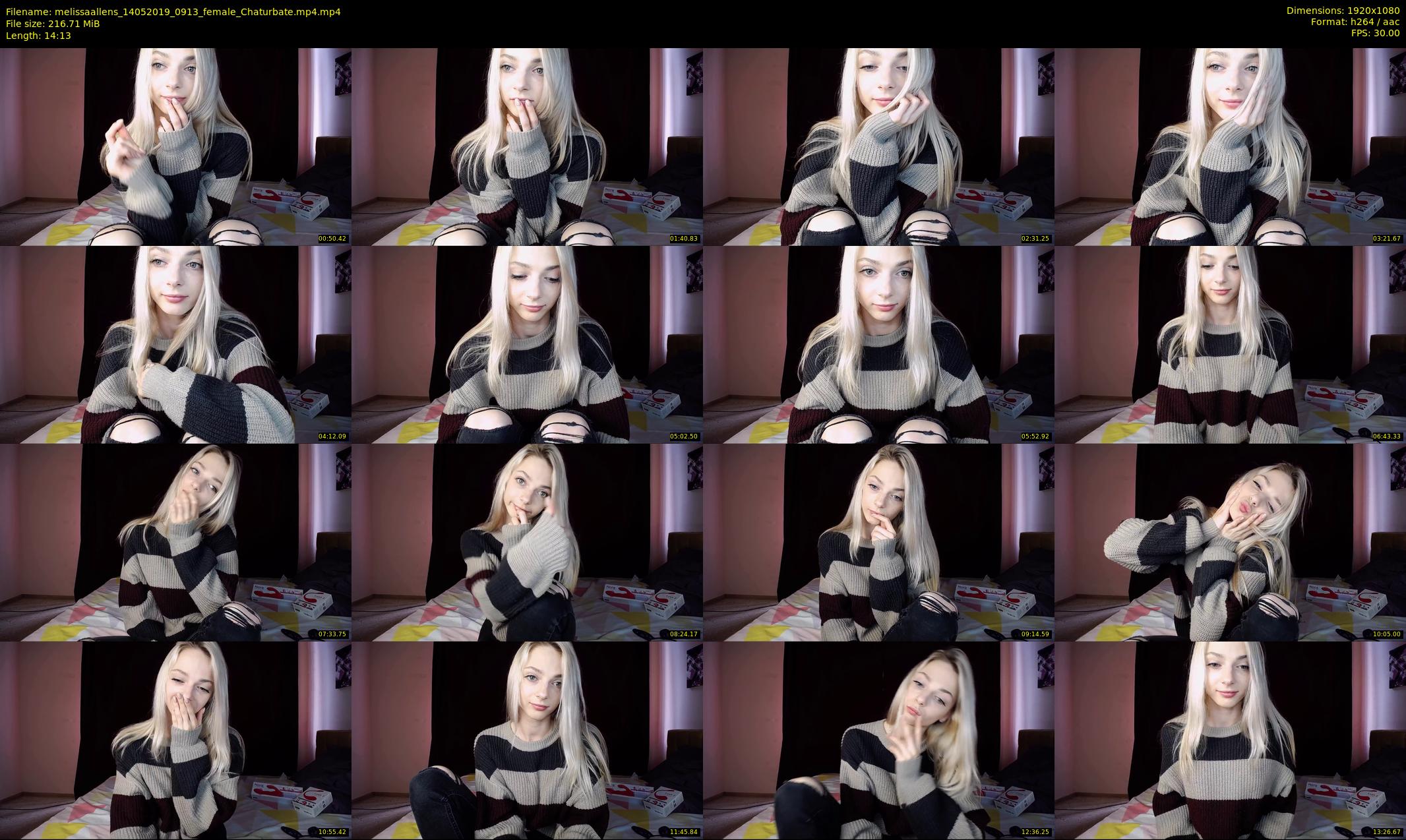 melissaallens — 15 minute Chaturbate female cam show recording, 1080p, May 14, 2019