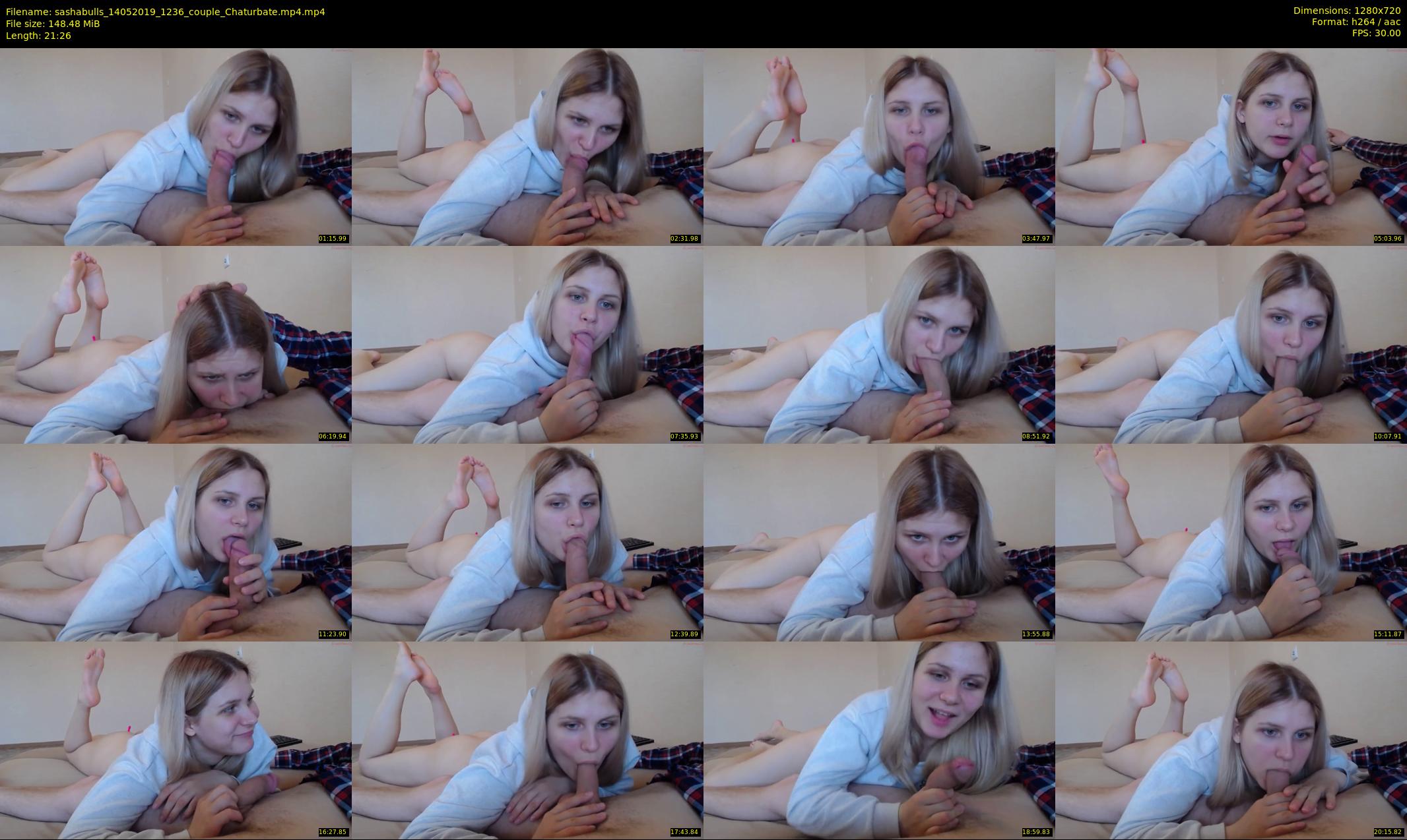 sashabulls — 22 minute Chaturbate couple cam show recording, 720p, May 14, 2019