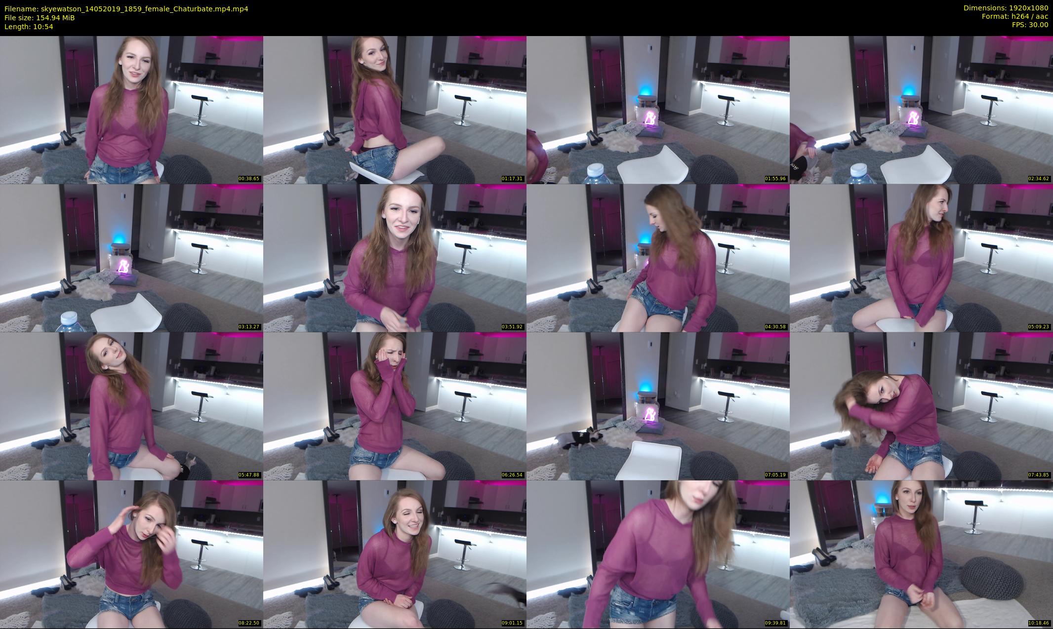 skyewatson — 11 minute Chaturbate female cam show recording, 1080p, May 14, 2019