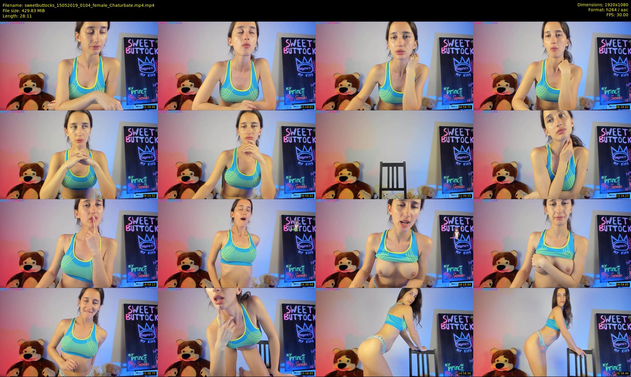 sweetbuttocks — 29 minute Chaturbate female cam show recording, 1080p, May 15, 2019