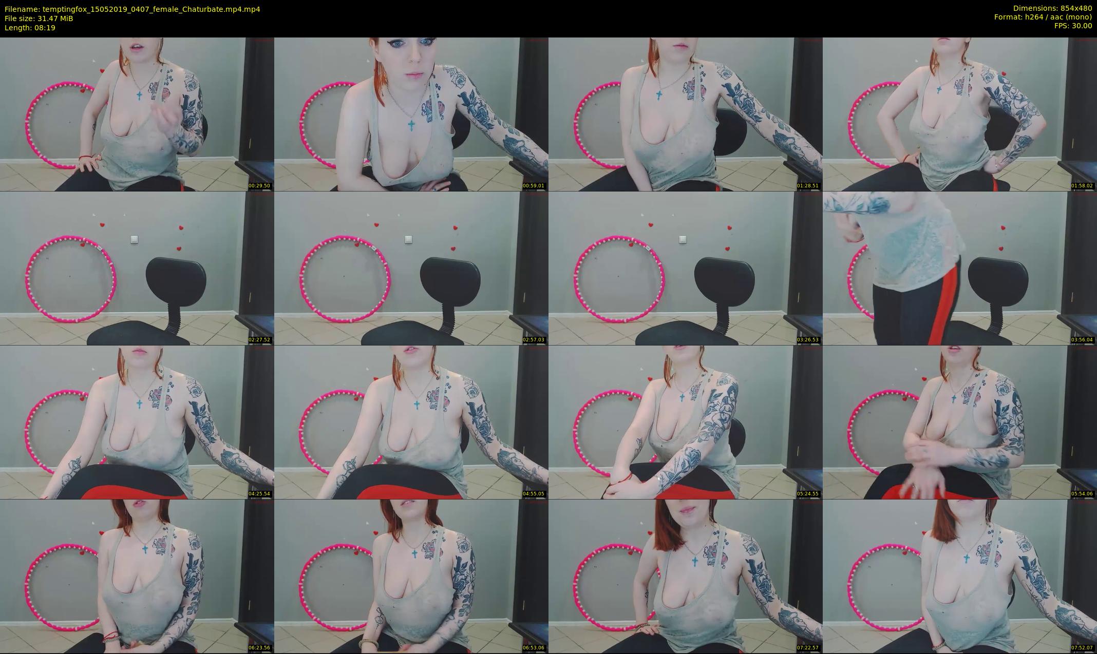 temptingfox — 9 minute Chaturbate female cam show recording, 480p, May 15, 2019