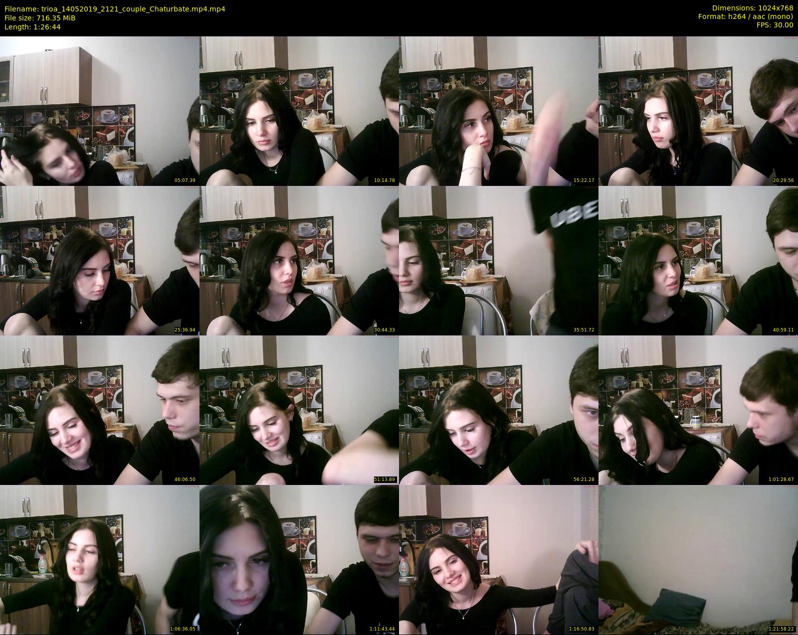 trioa — 87 minute Chaturbate couple cam show recording, 720p, May 14, 2019
