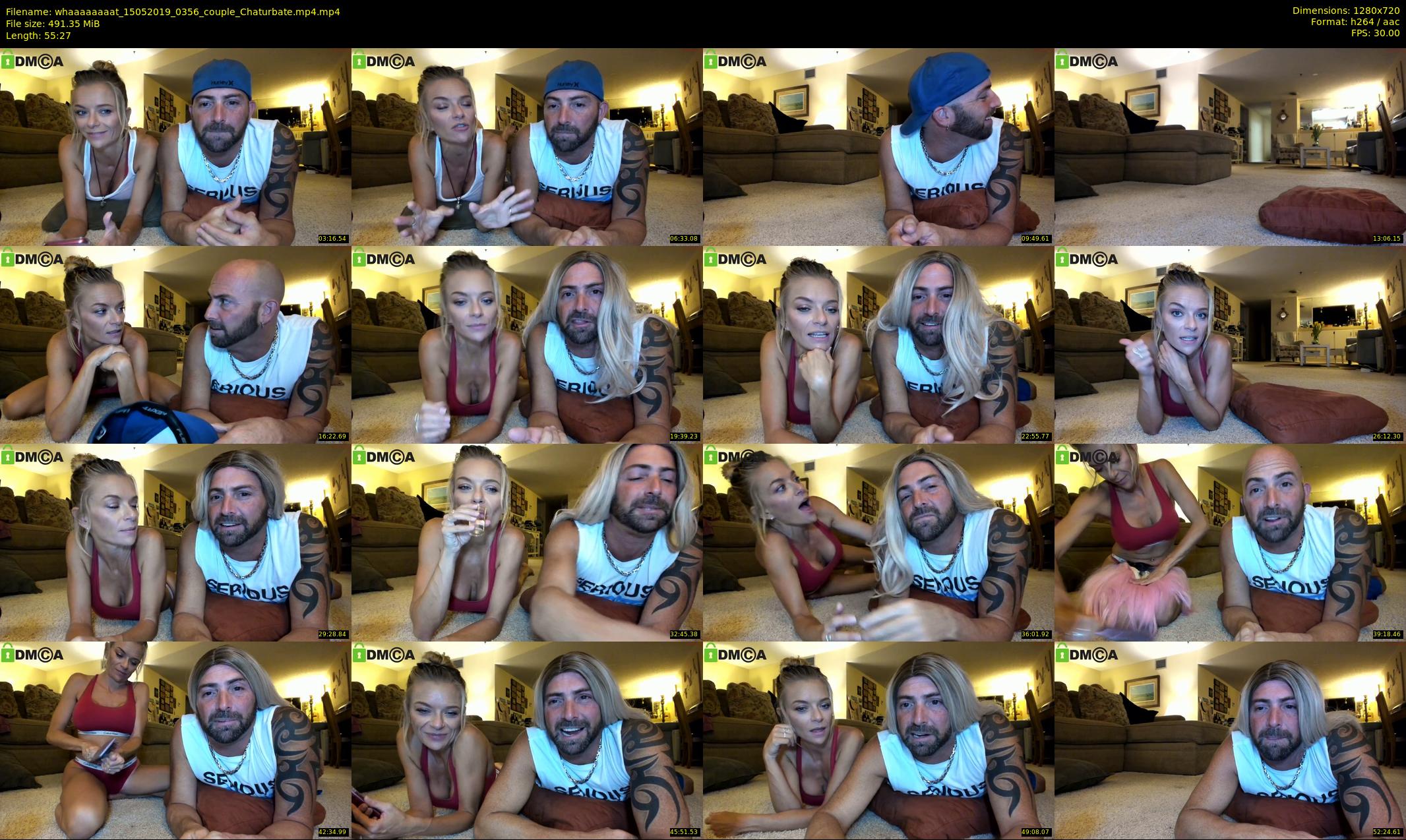 whaaaaaaaat — 56 minute Chaturbate couple cam show recording, 720p, May 15, 2019