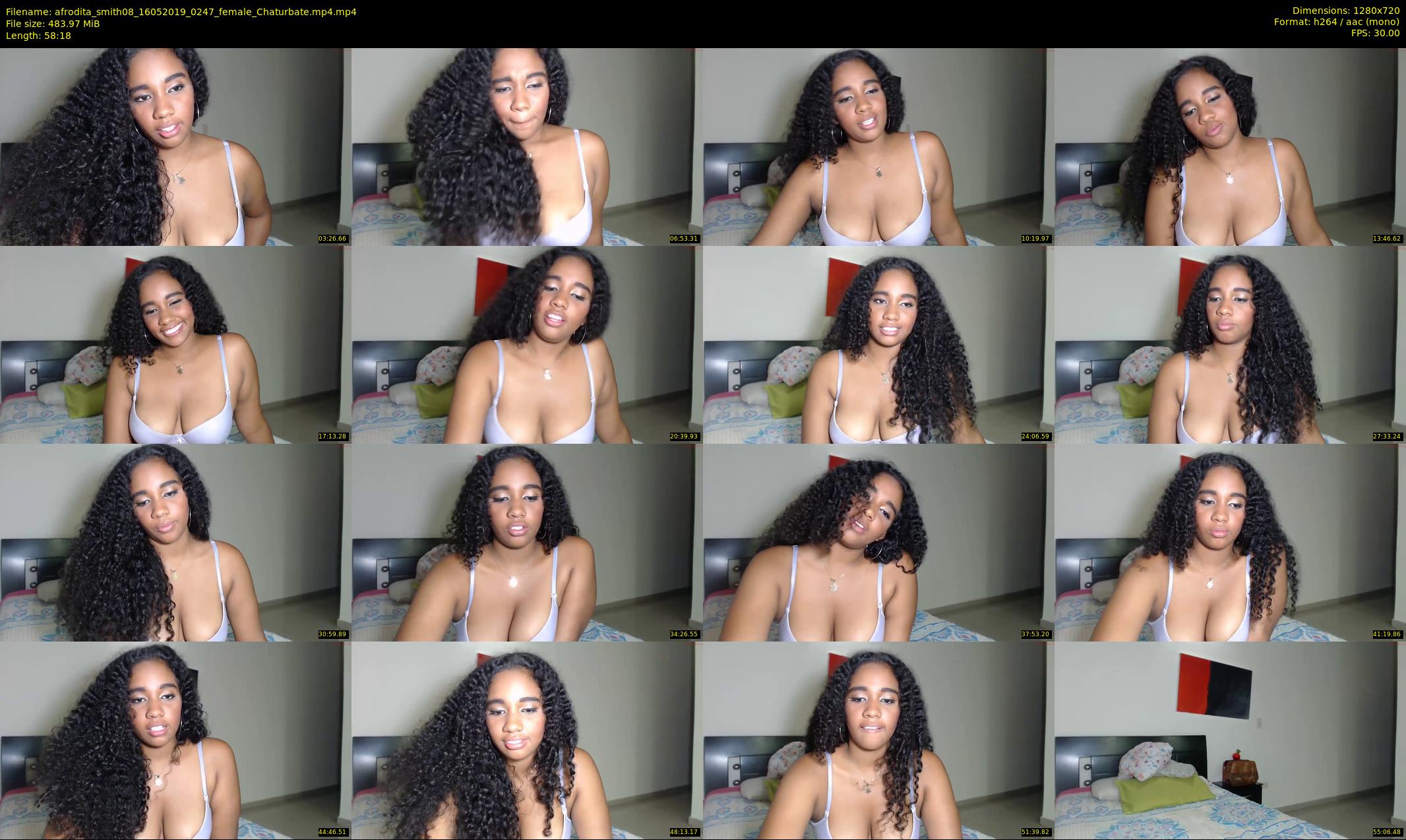 afrodita_smith08 — 59 minute Chaturbate female cam show recording, 720p, May 16, 2019
