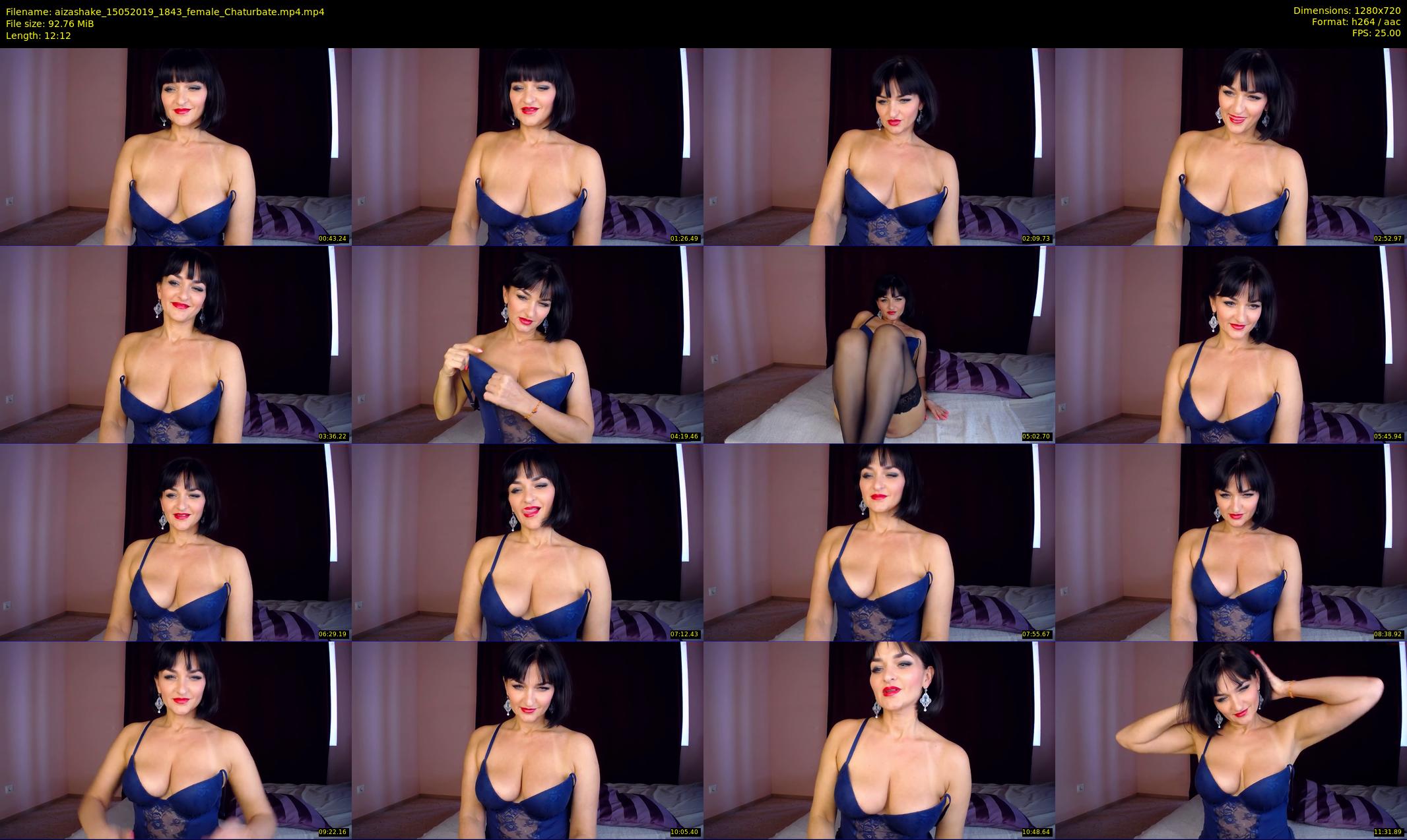 aizashake — 13 minute Chaturbate female cam show recording, 720p, May 15, 2019