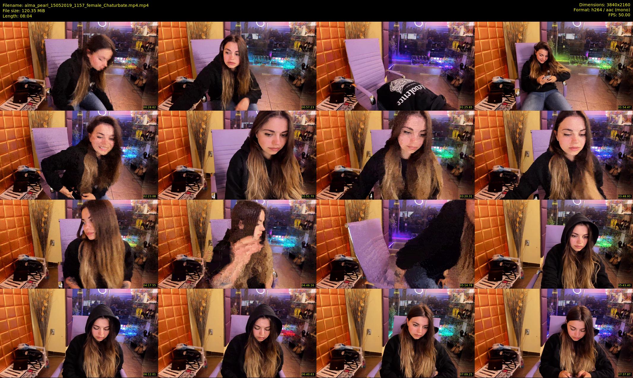 alma_pearl — 9 minute Chaturbate female cam show recording, 4K, May 15, 2019