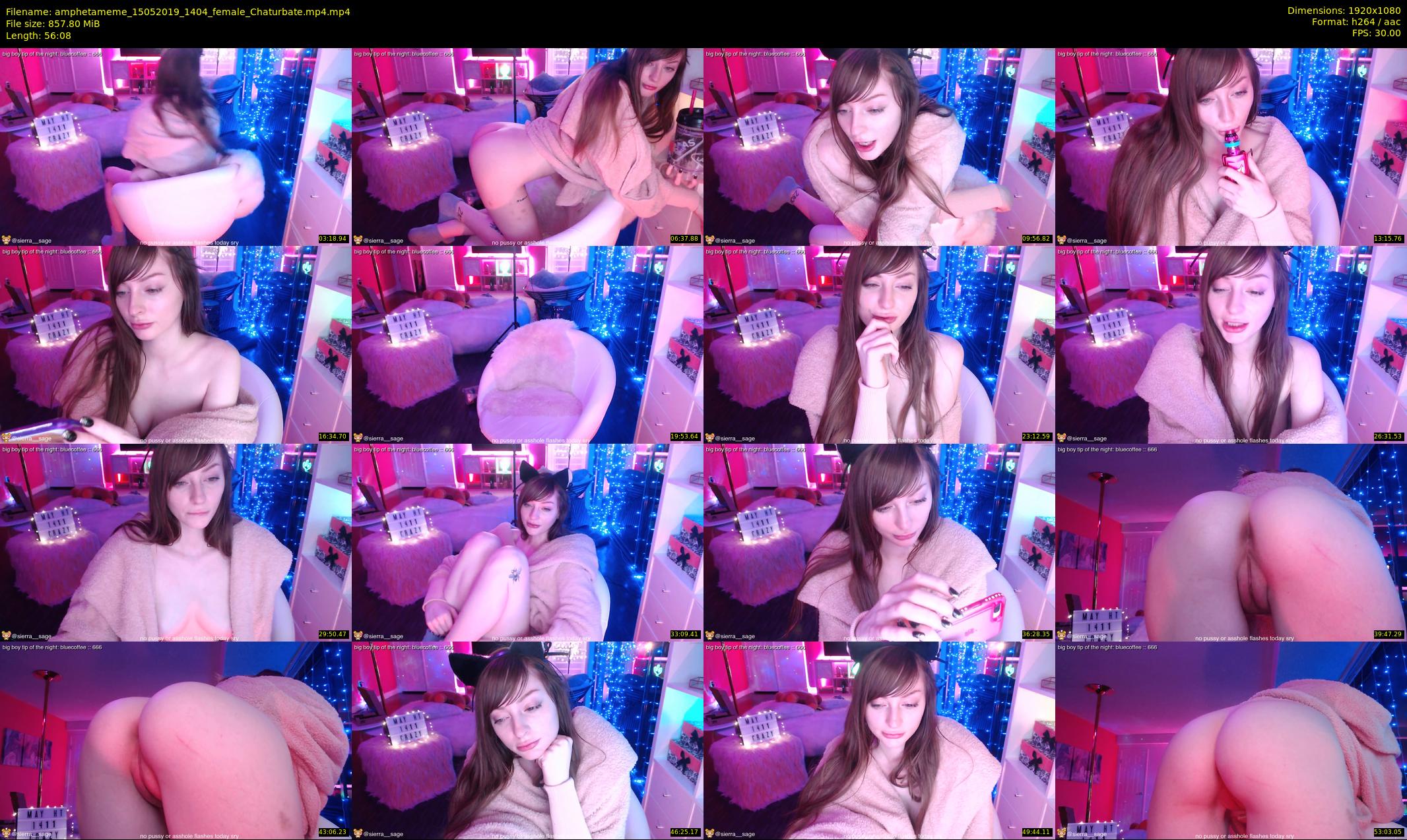 amphetameme — 57 minute Chaturbate female cam show recording, 1080p, May 15, 2019