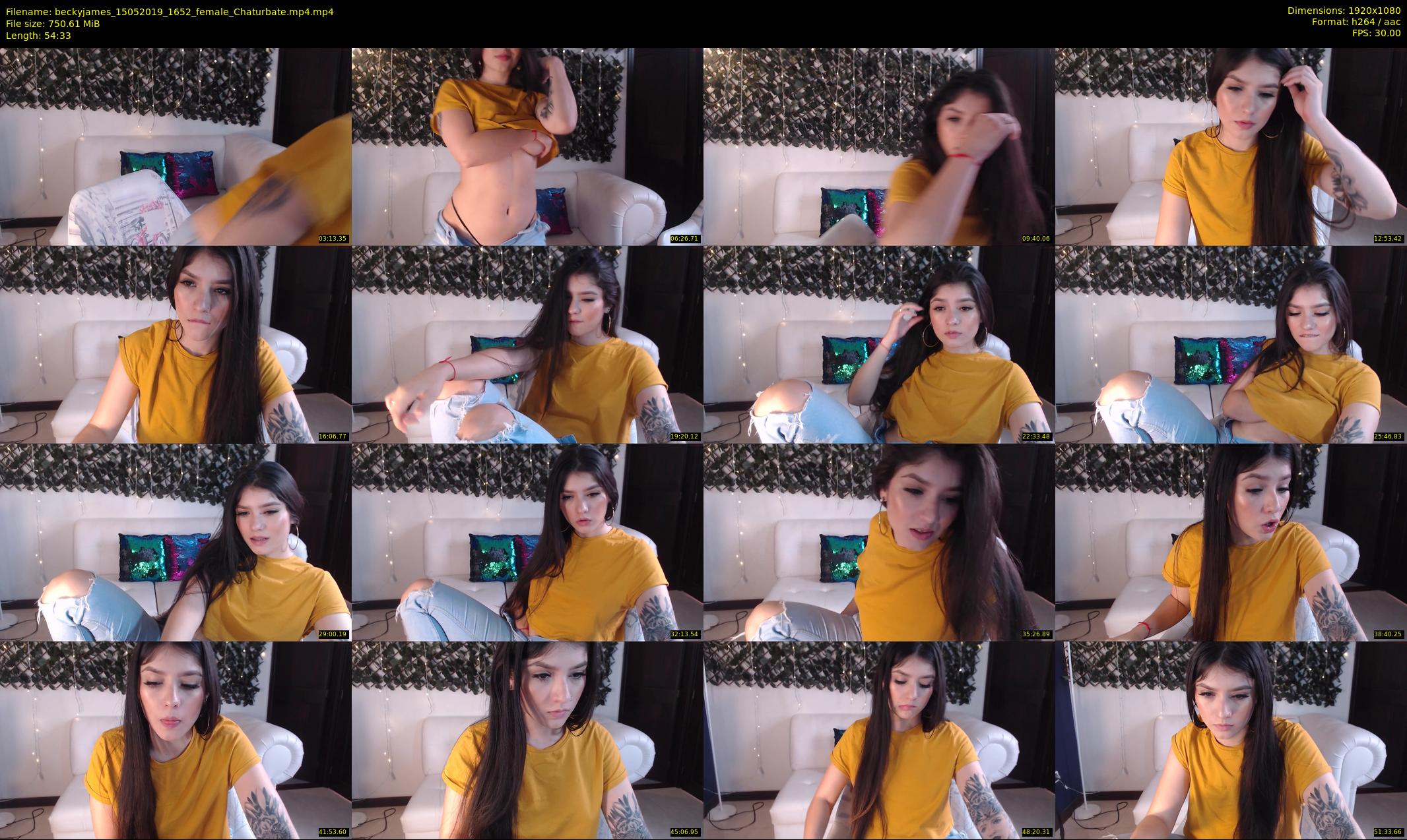 beckyjames — 55 minute Chaturbate female cam show recording, 1080p, May 15, 2019