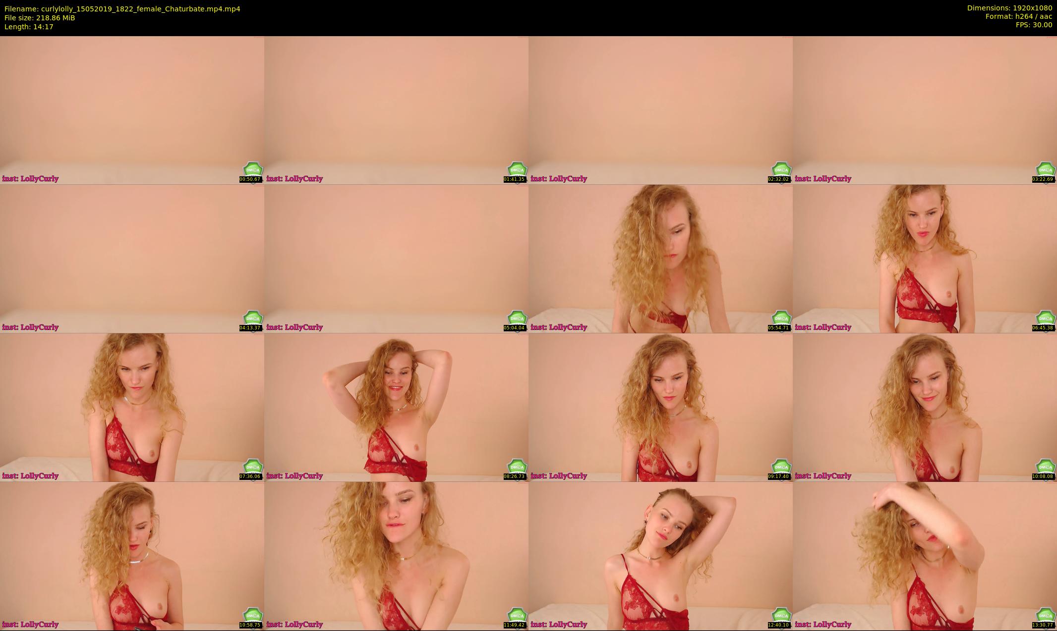 curlylolly — 15 minute Chaturbate female cam show recording, 1080p, May 15, 2019