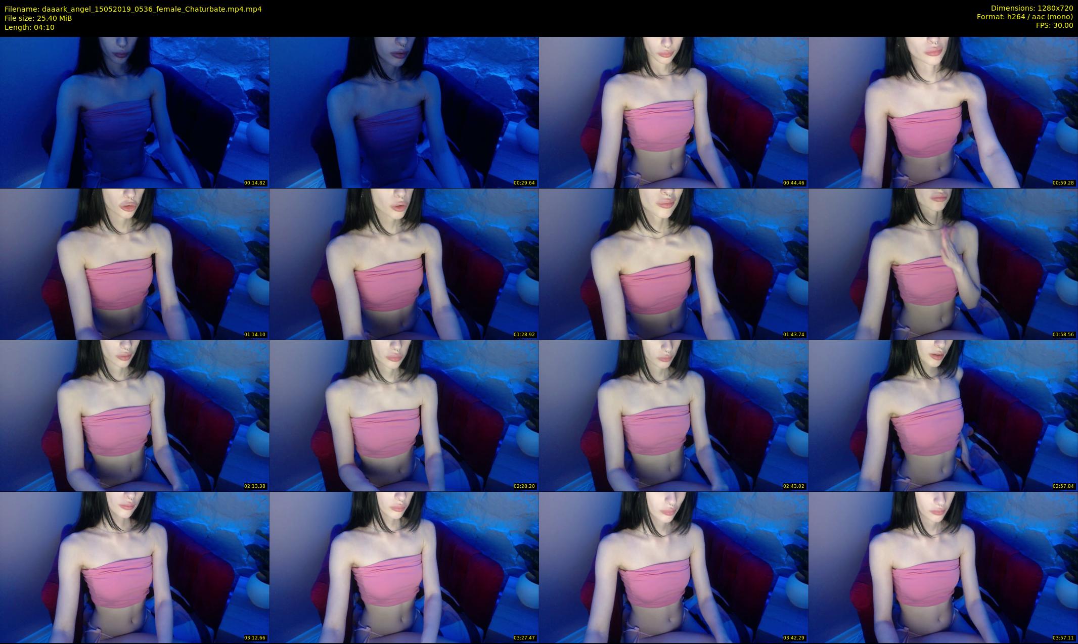 daaark_angel — 5 minute Chaturbate female cam show recording, 720p, May 15, 2019