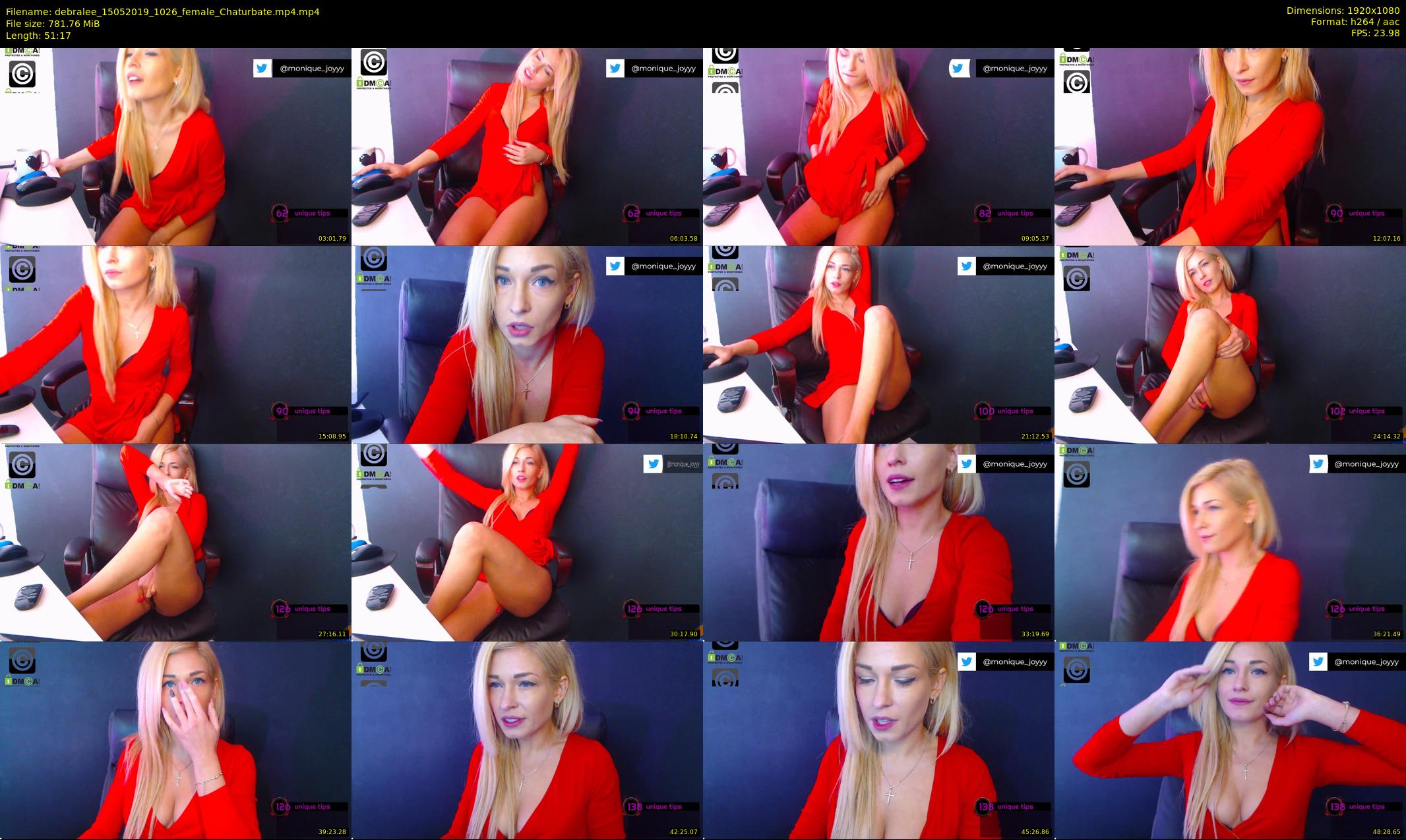 debralee — 52 minute Chaturbate female cam show recording, 1080p, May 15, 2019