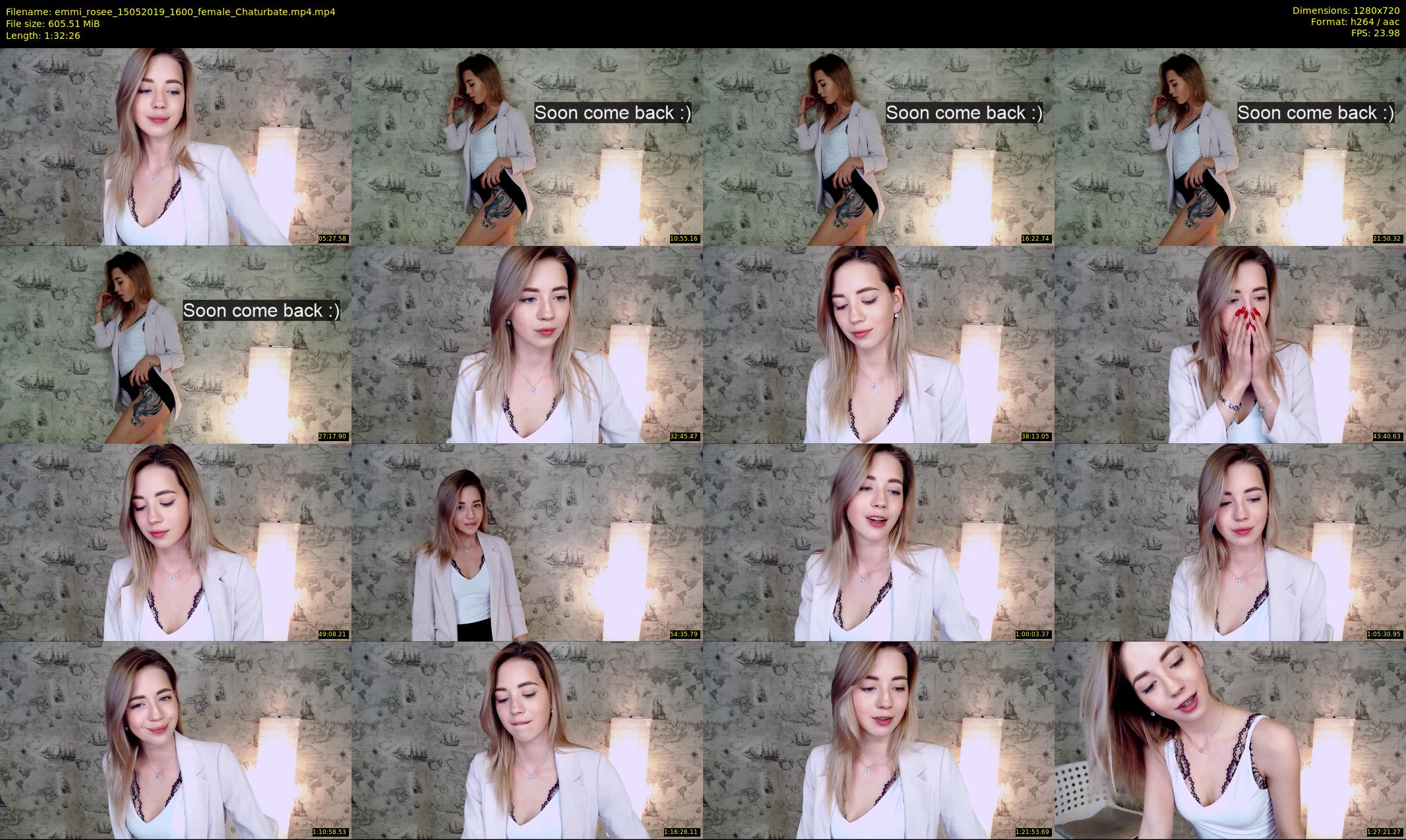emmi_rosee — 93 minute Chaturbate female cam show recording, 720p, May 15, 2019