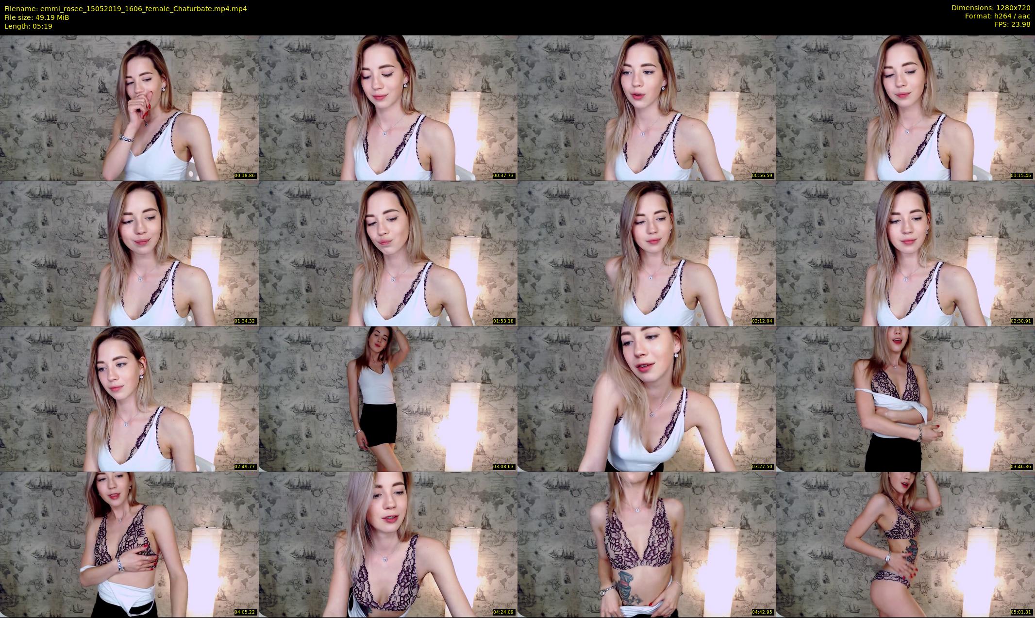 emmi_rosee — 6 minute Chaturbate female cam show recording, 720p, May 15, 2019
