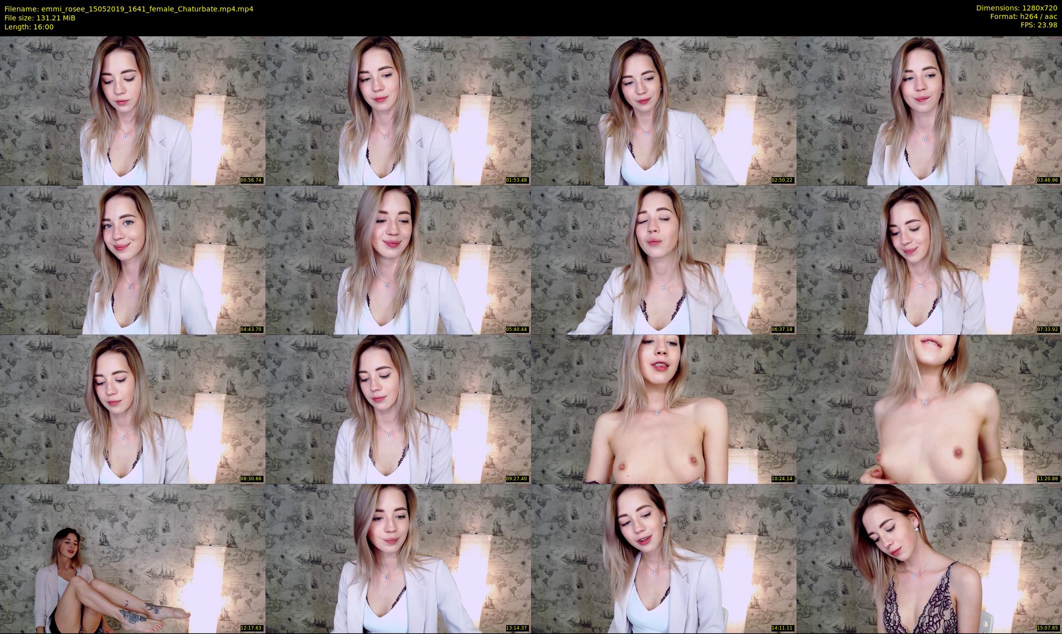 emmi_rosee — 16 minute Chaturbate female cam show recording, 720p, May 15, 2019