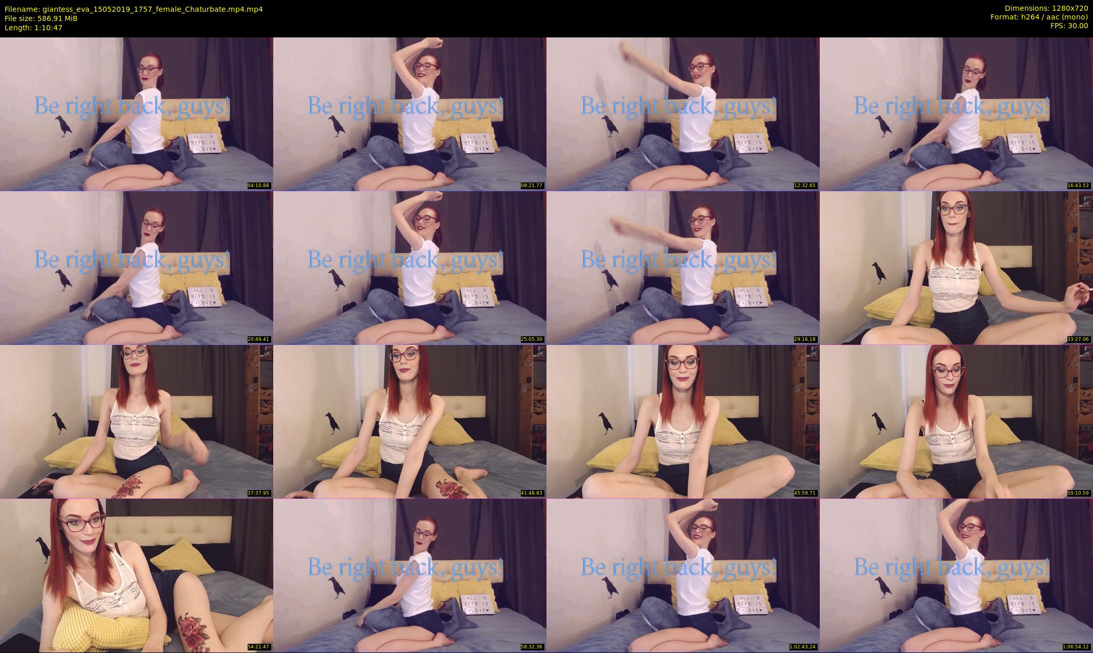 giantess_eva — 71 minute Chaturbate female cam show recording, 720p, May 15, 2019