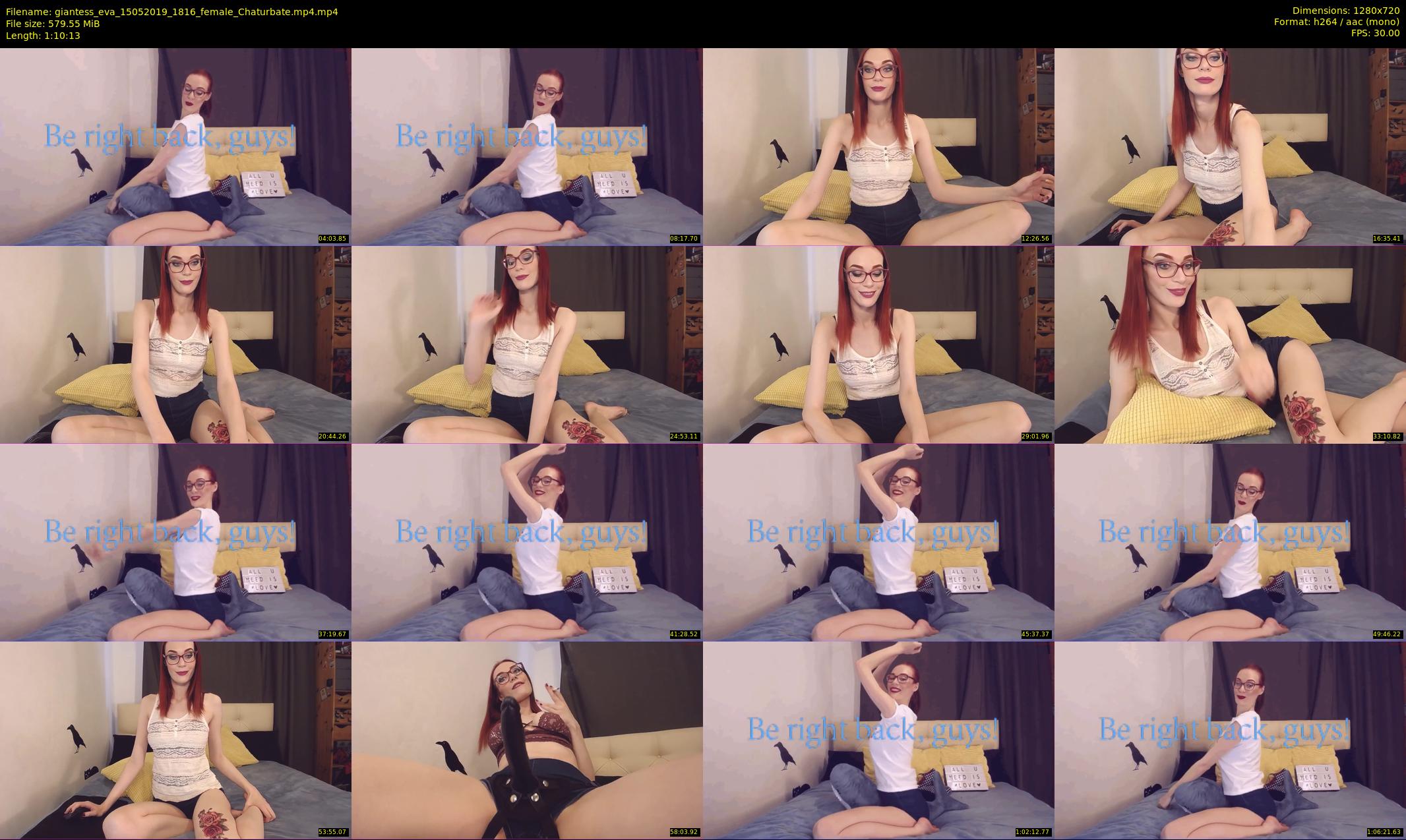 giantess_eva — 71 minute Chaturbate female cam show recording, 720p, May 15, 2019