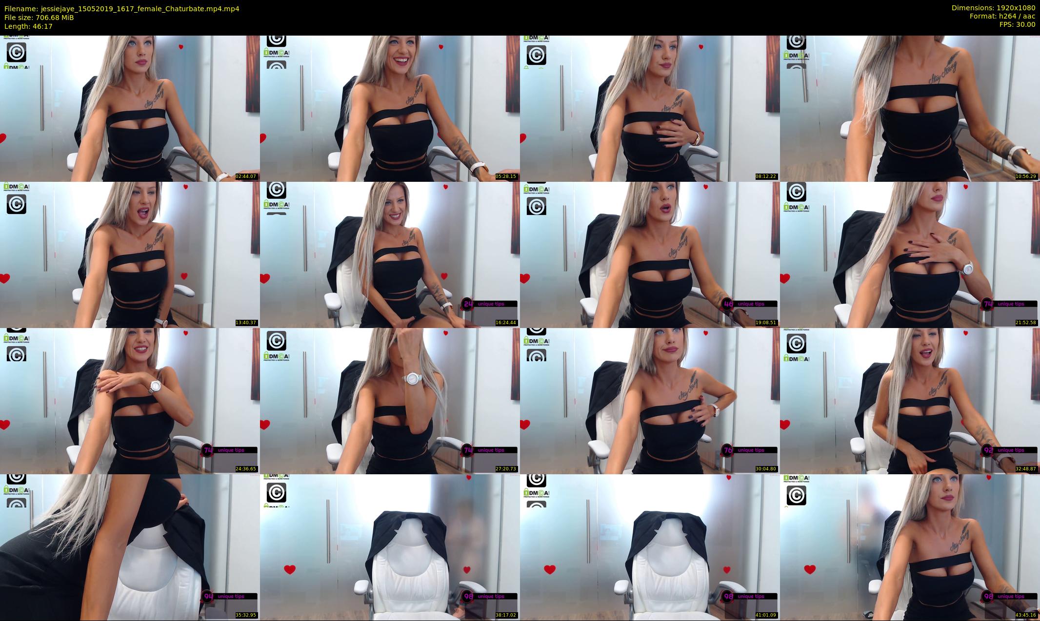 jessiejaye — 47 minute Chaturbate female cam show recording, 1080p, May 15, 2019