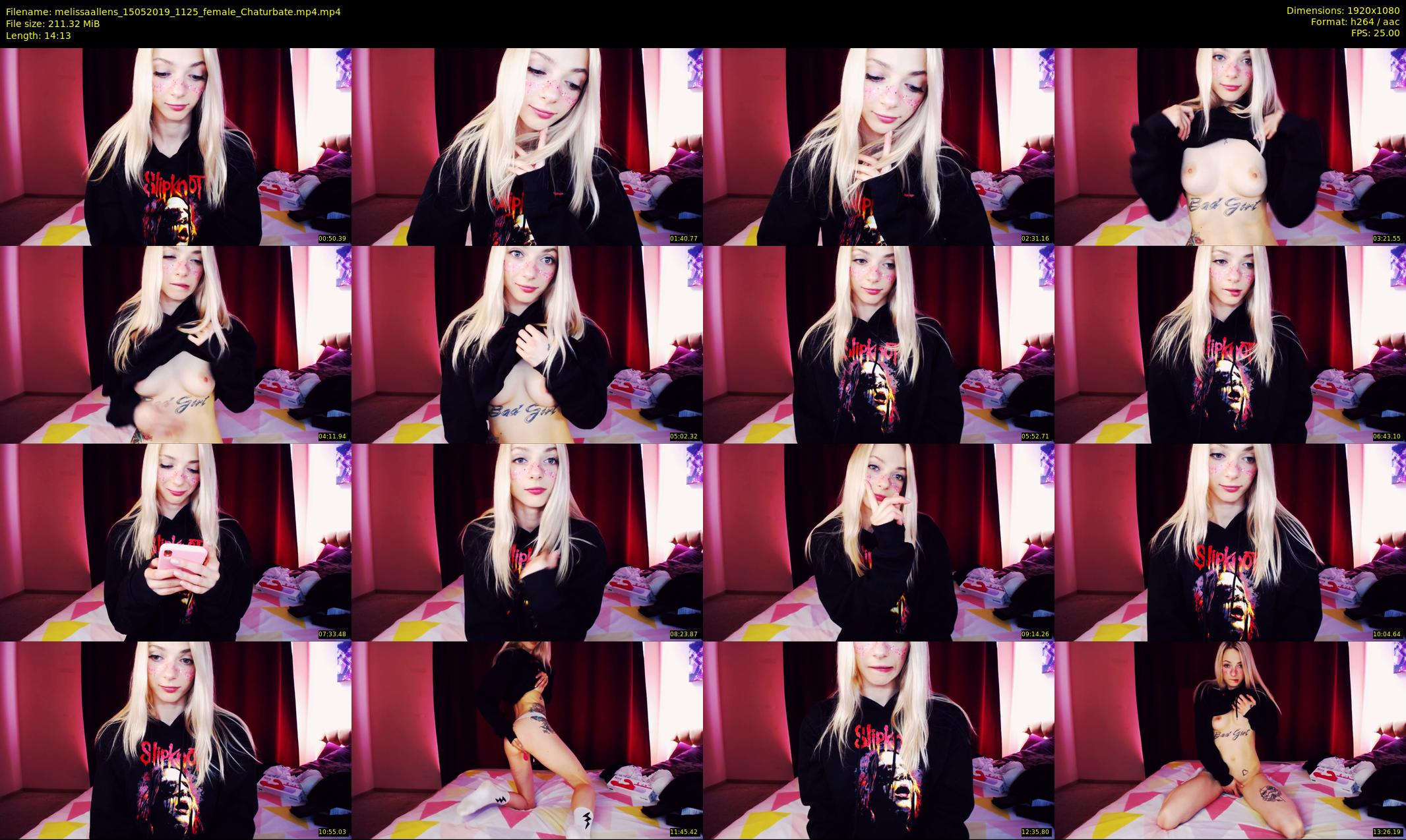 melissaallens — 15 minute Chaturbate female cam show recording, 1080p, May 15, 2019