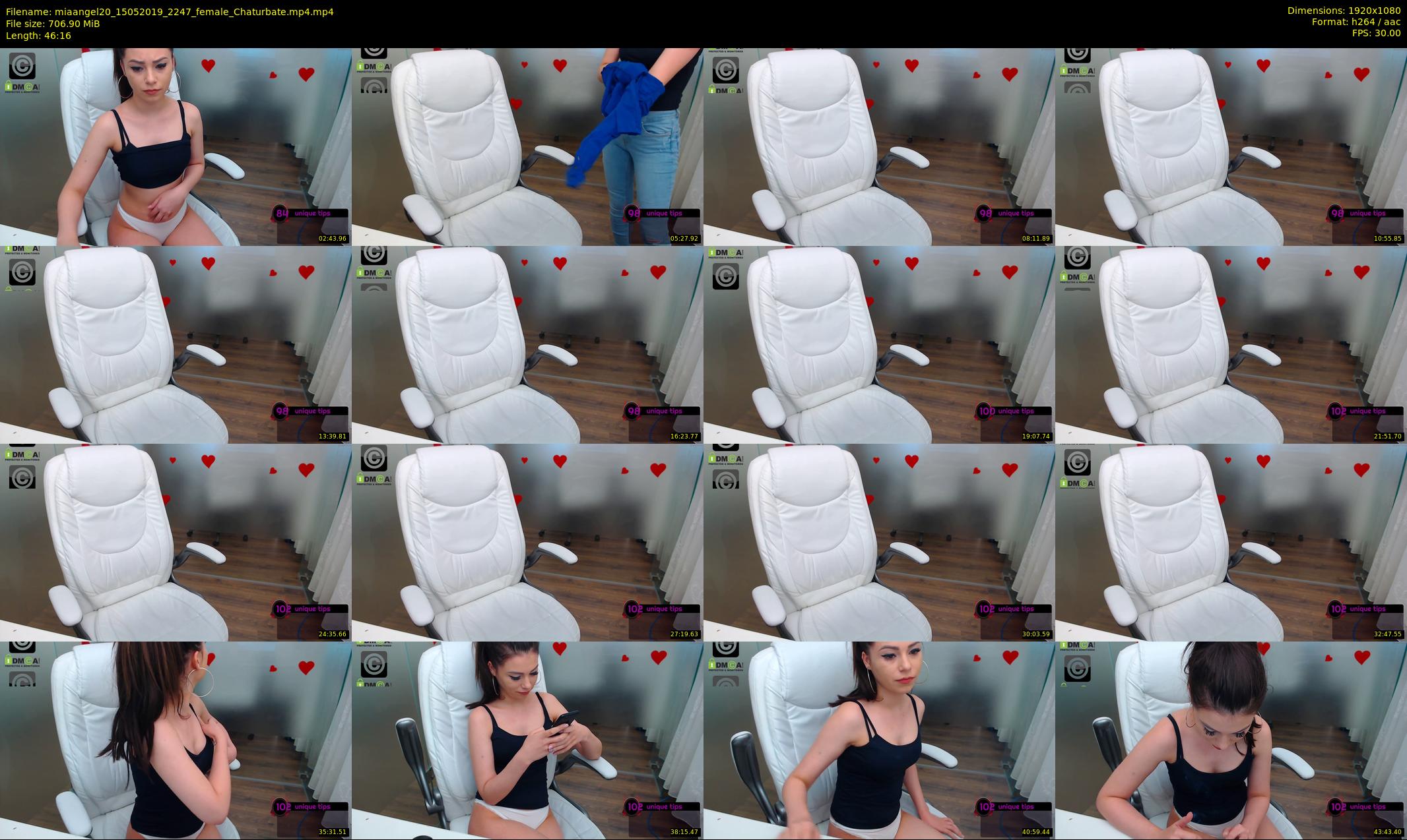 miaangel20 — 47 minute Chaturbate female cam show recording, 1080p, May 15, 2019
