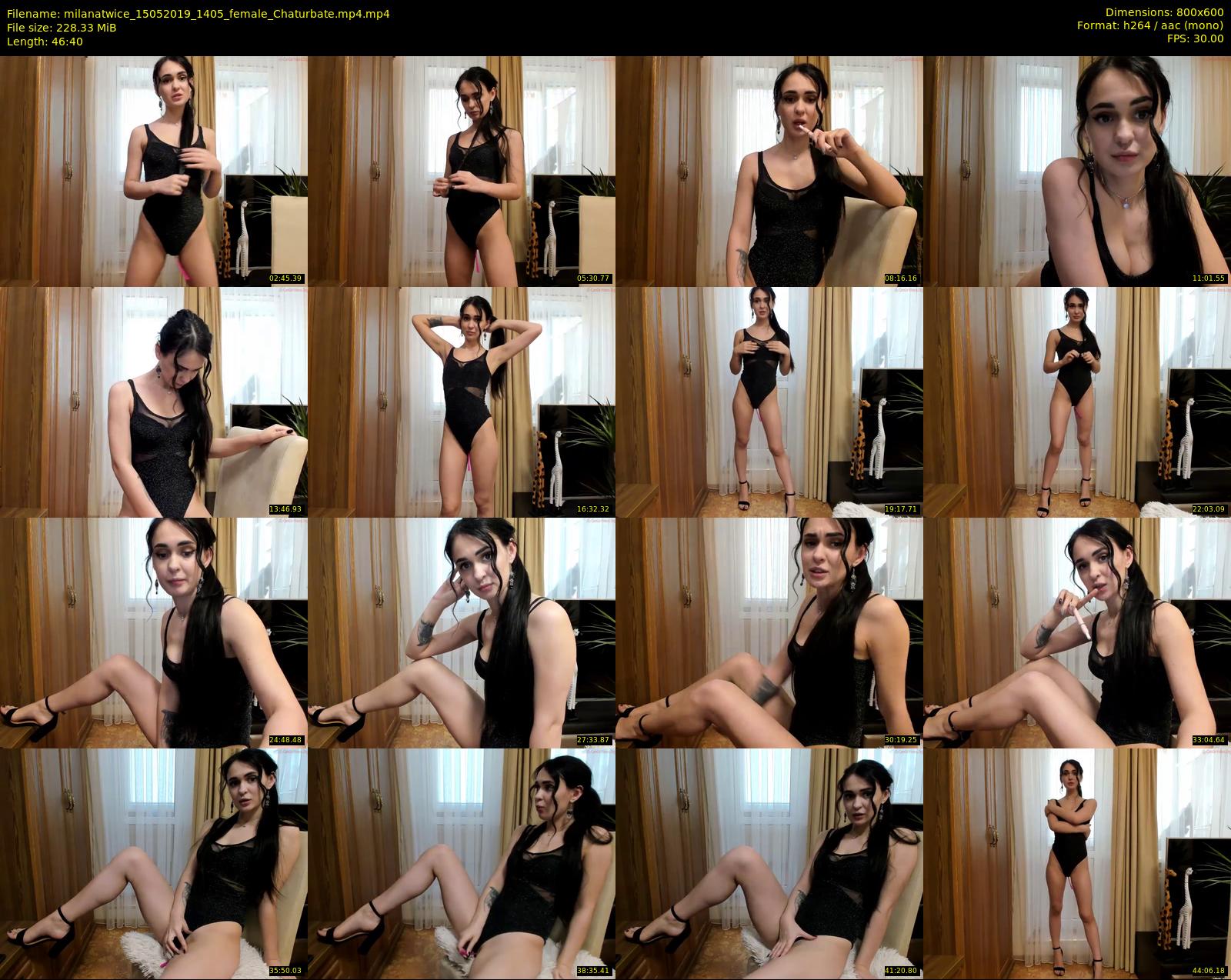 milanatwice — 47 minute Chaturbate female cam show recording, 480p, May 15, 2019