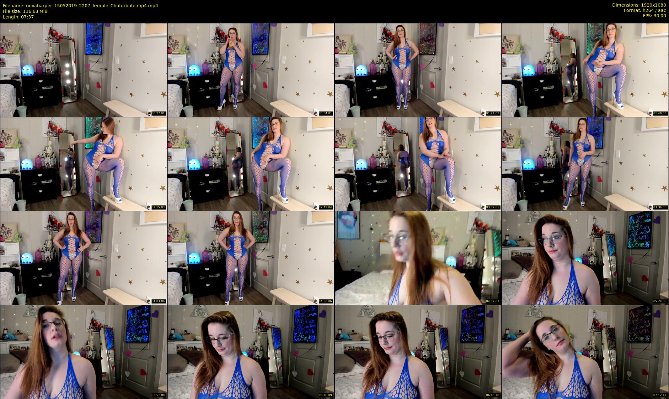 novaharper — 8 minute Chaturbate female cam show recording, 1080p, May 15, 2019