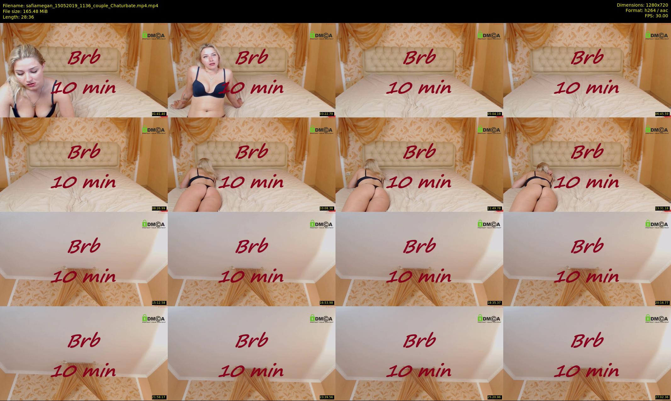 safiamegan — 29 minute Chaturbate couple cam show recording, 720p, May 15, 2019