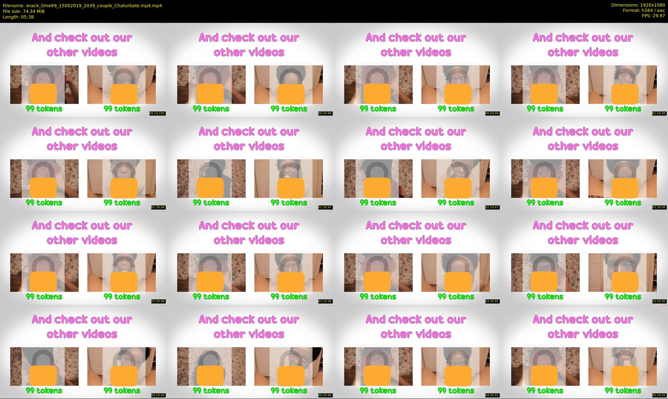 snack_time69 — 6 minute Chaturbate couple cam show recording, 1080p, May 15, 2019