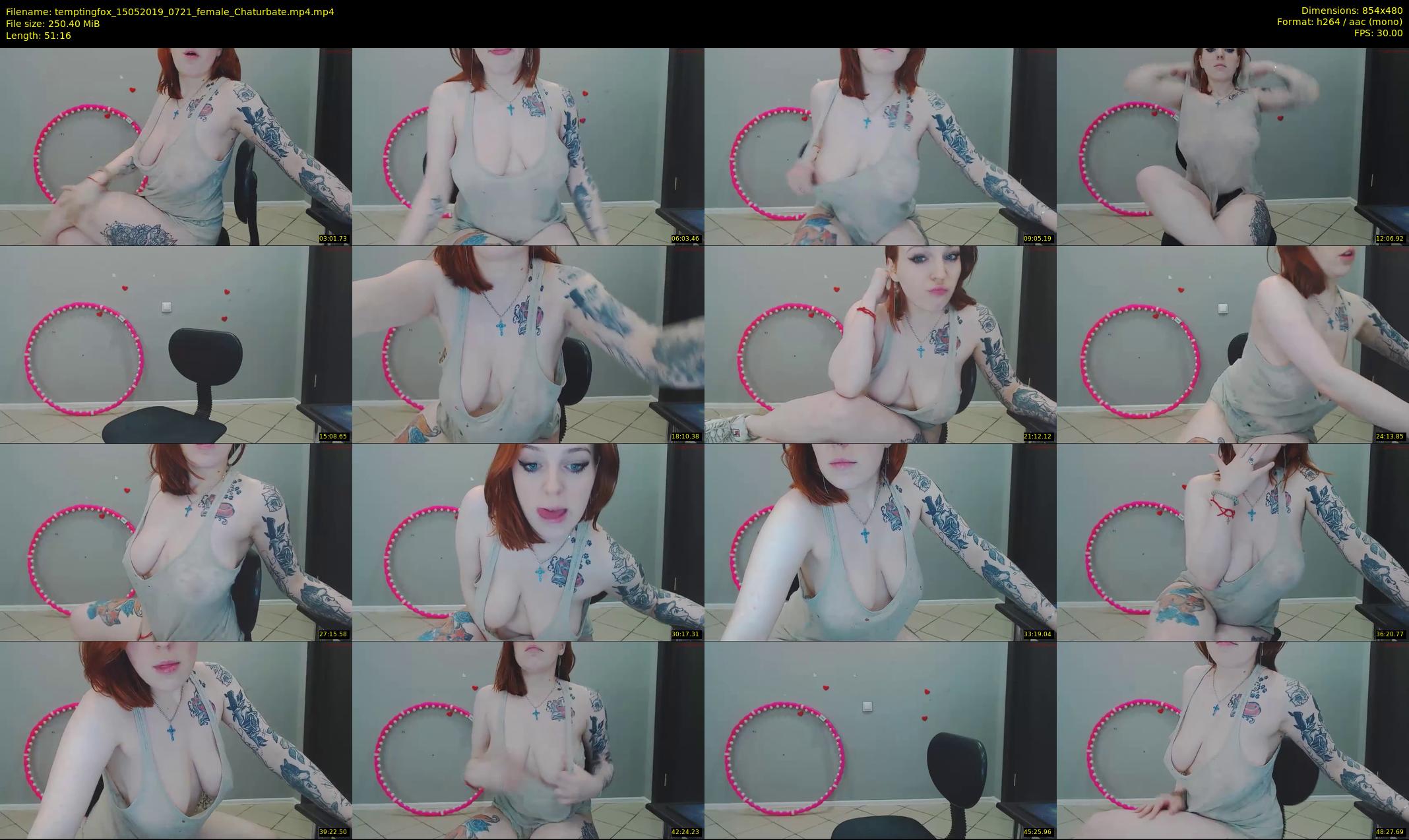 temptingfox — 52 minute Chaturbate female cam show recording, 480p, May 15, 2019