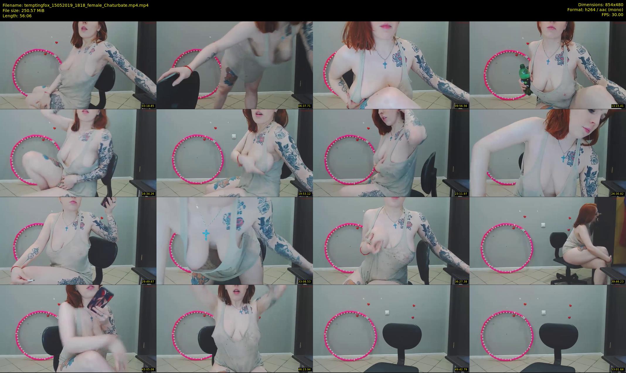 temptingfox — 57 minute Chaturbate female cam show recording, 480p, May 15, 2019