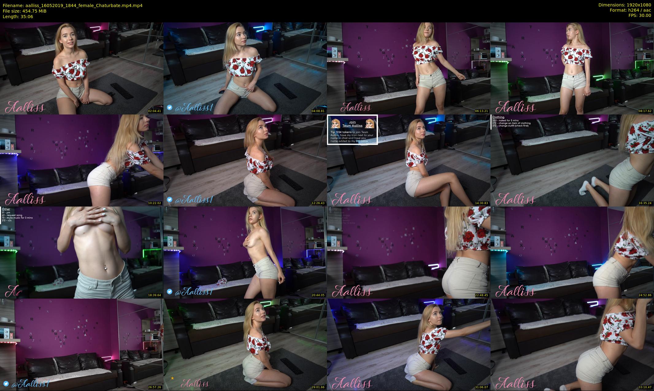 aalliss — 36 minute Chaturbate female cam show recording, 1080p, May 16, 2019