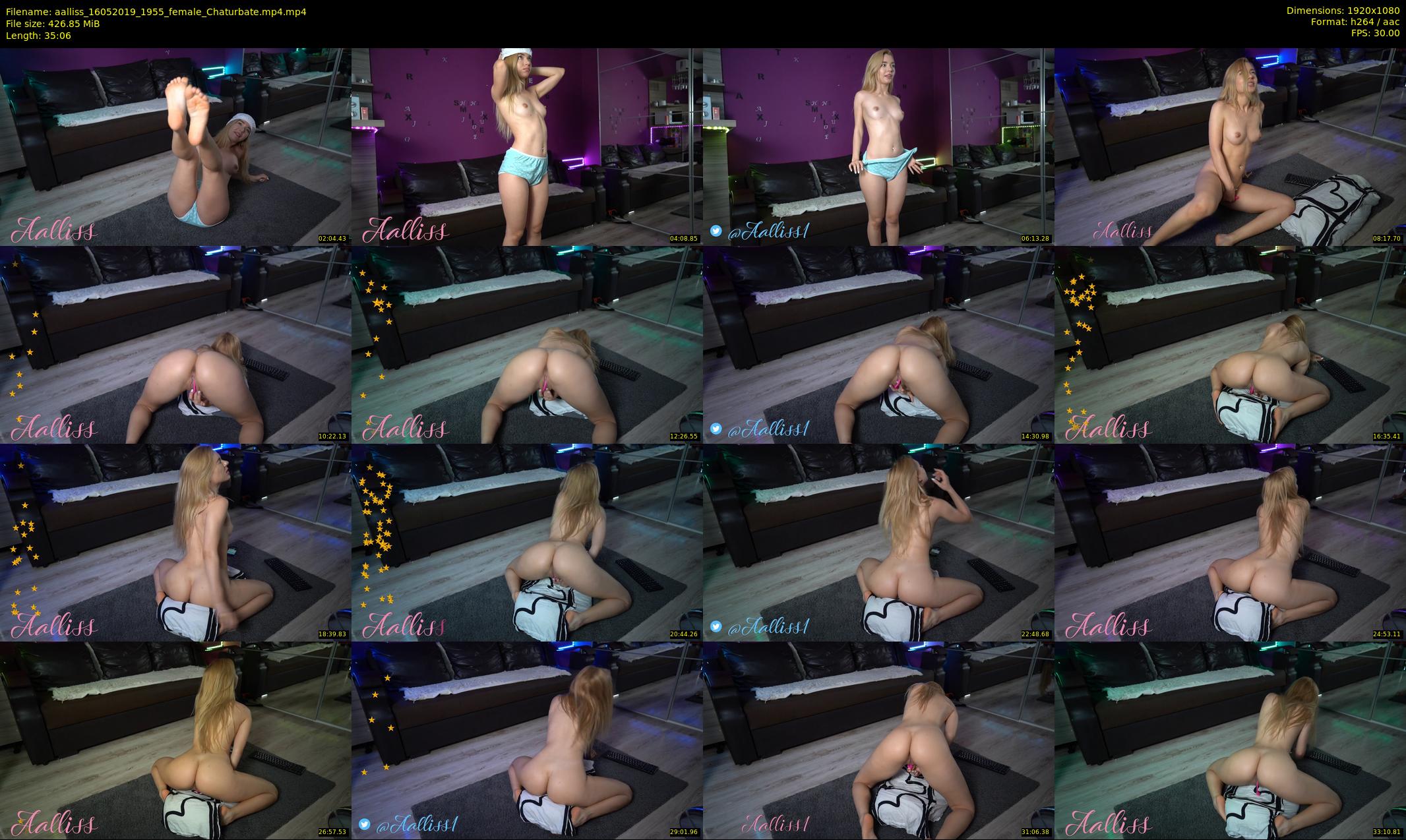 aalliss — 36 minute Chaturbate female cam show recording, 1080p, May 16, 2019