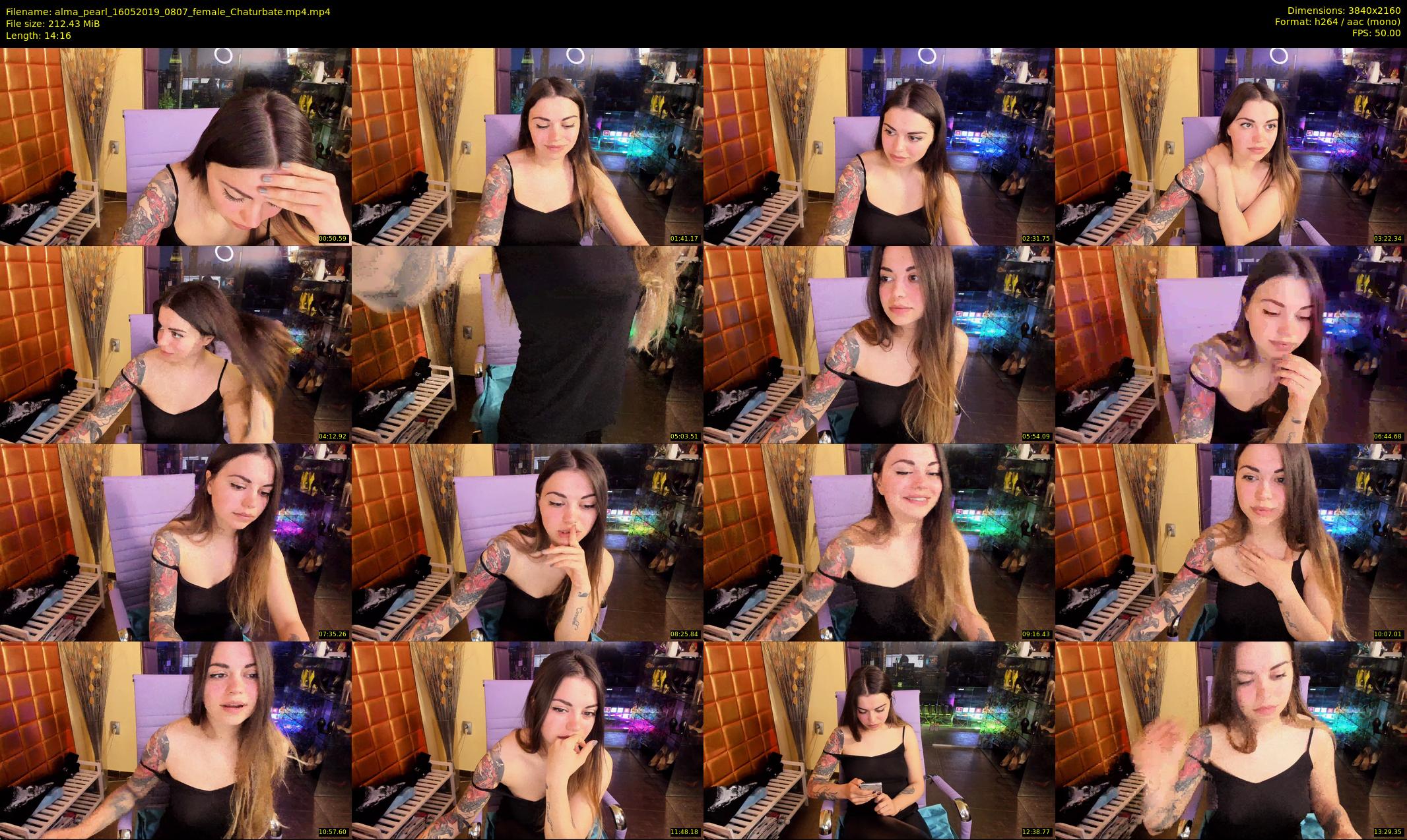 alma_pearl — 15 minute Chaturbate female cam show recording, 4K, May 16, 2019