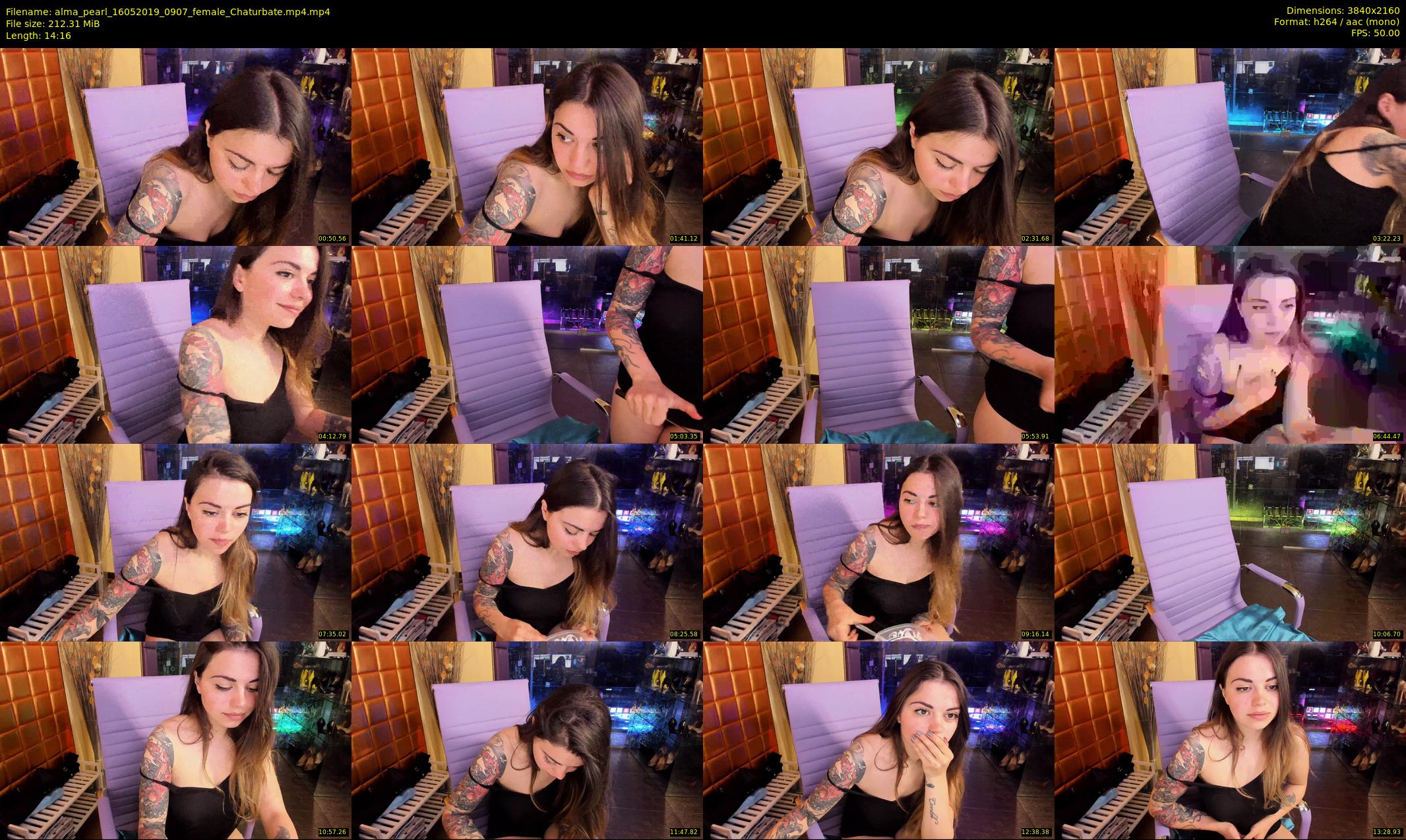 alma_pearl — 15 minute Chaturbate female cam show recording, 4K, May 16, 2019