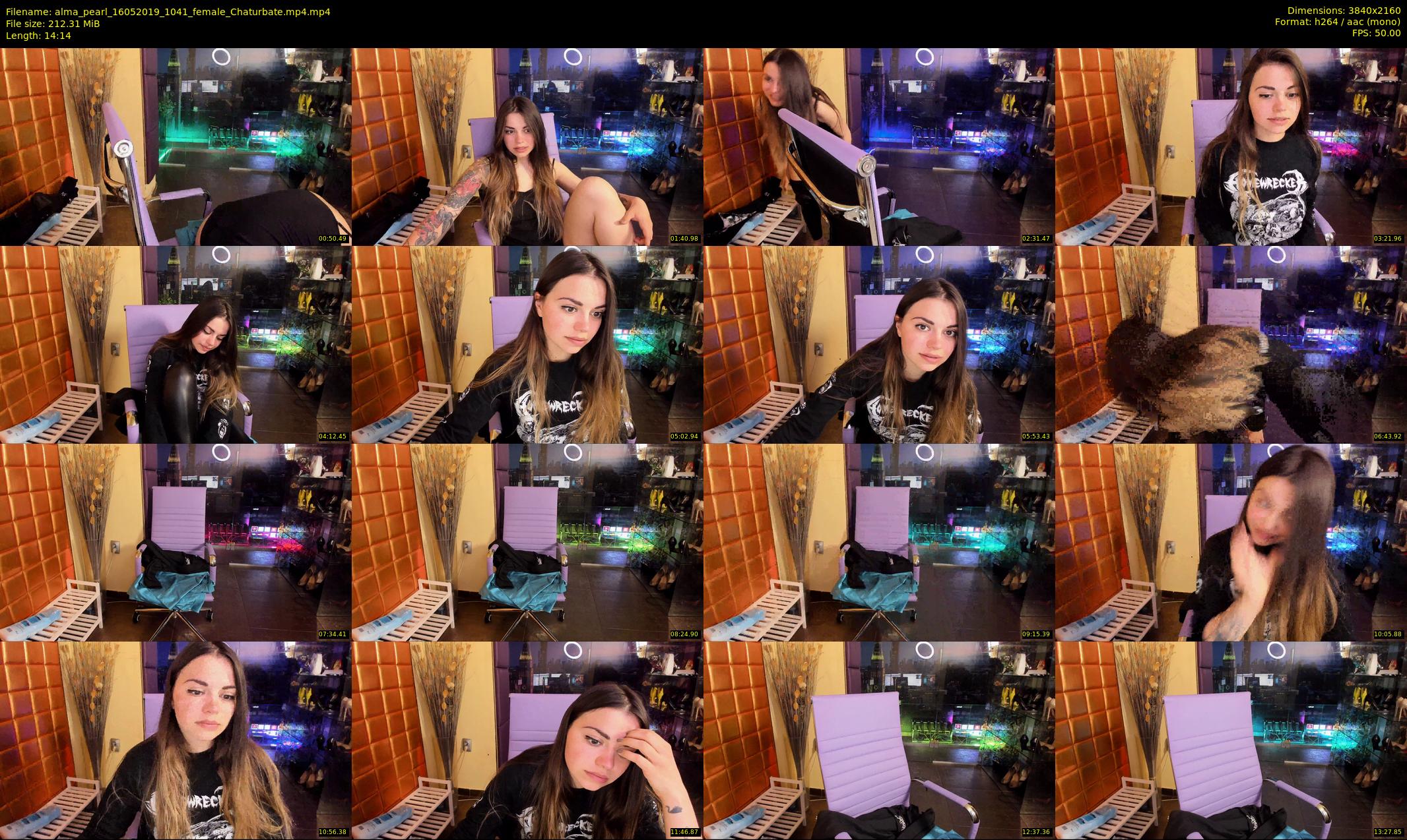 alma_pearl — 15 minute Chaturbate female cam show recording, 4K, May 16, 2019