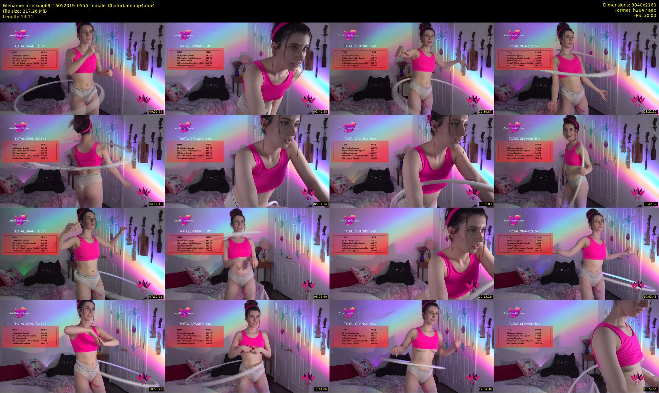 arielking69 — 15 minute Chaturbate female cam show recording, 4K, May 16, 2019